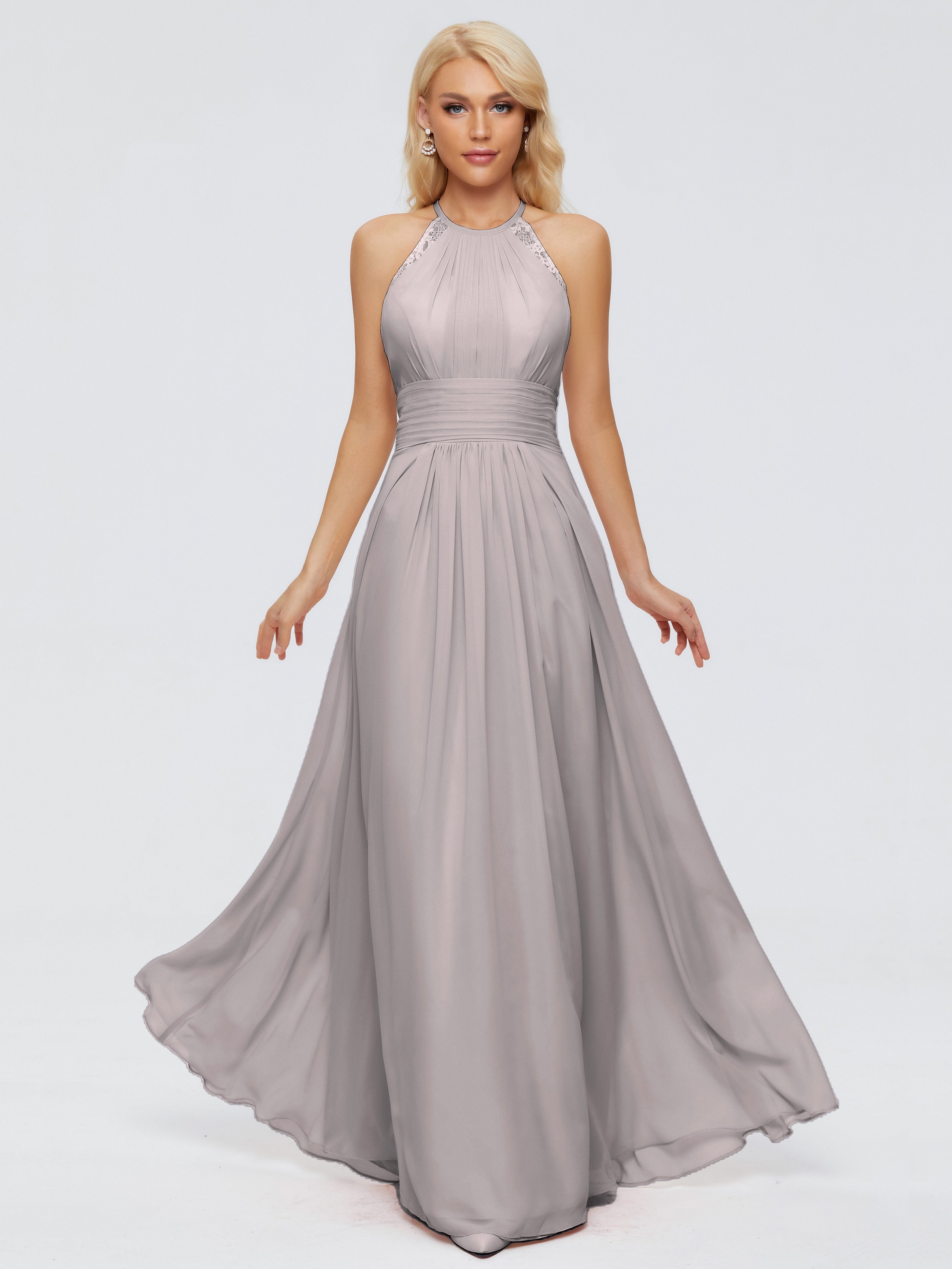 Silver Sparkly Bridesmaid Dress Arya Long Bridesmaid Dresses Chiffon S