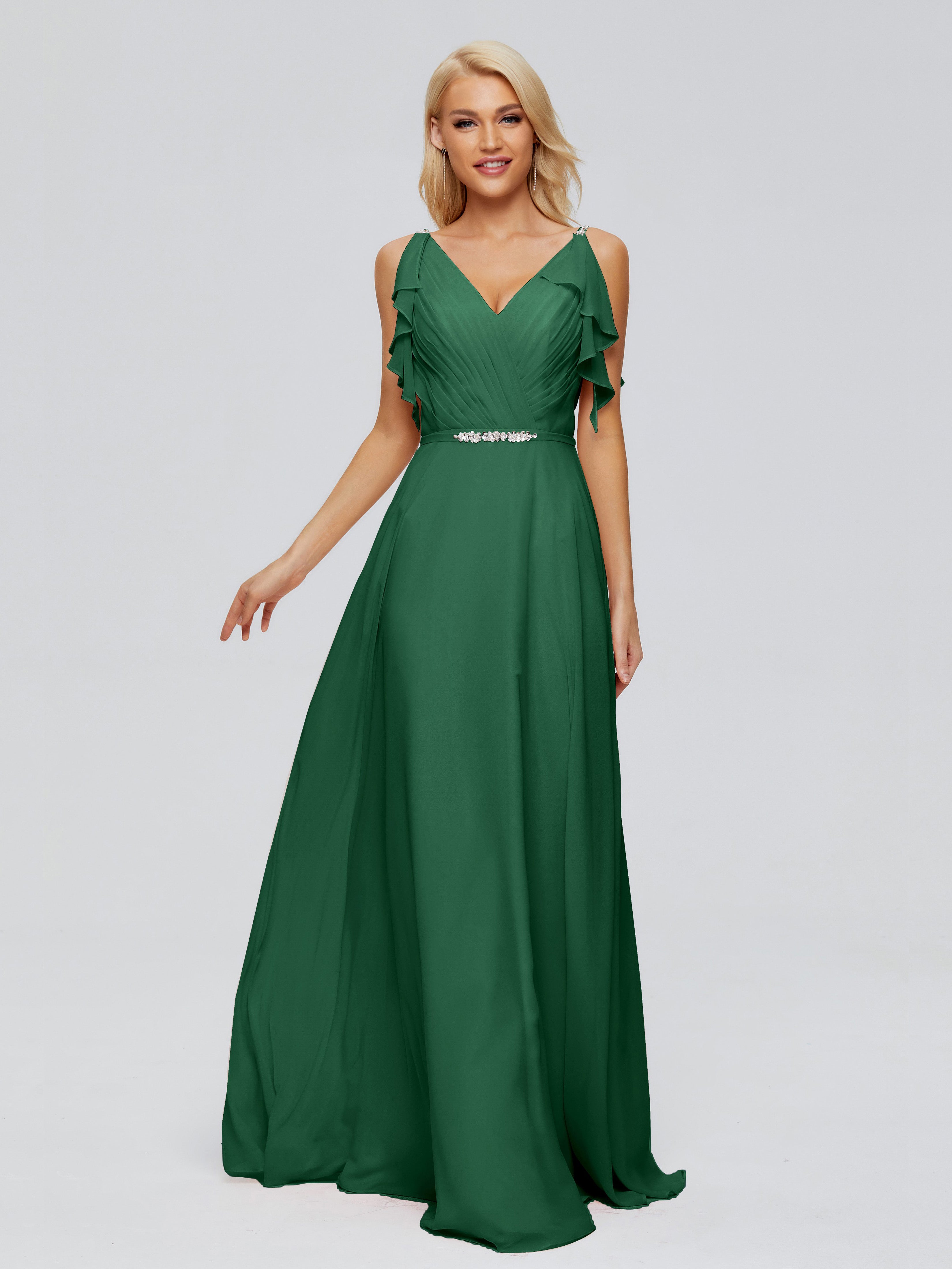 Dark Green Bridesmaid Dresses Ireland Spaghetti Straps Chiffon Ruffle Dark Green Bridesmaid Dresses Ireland Spaghetti Straps Chiffon Ruffle