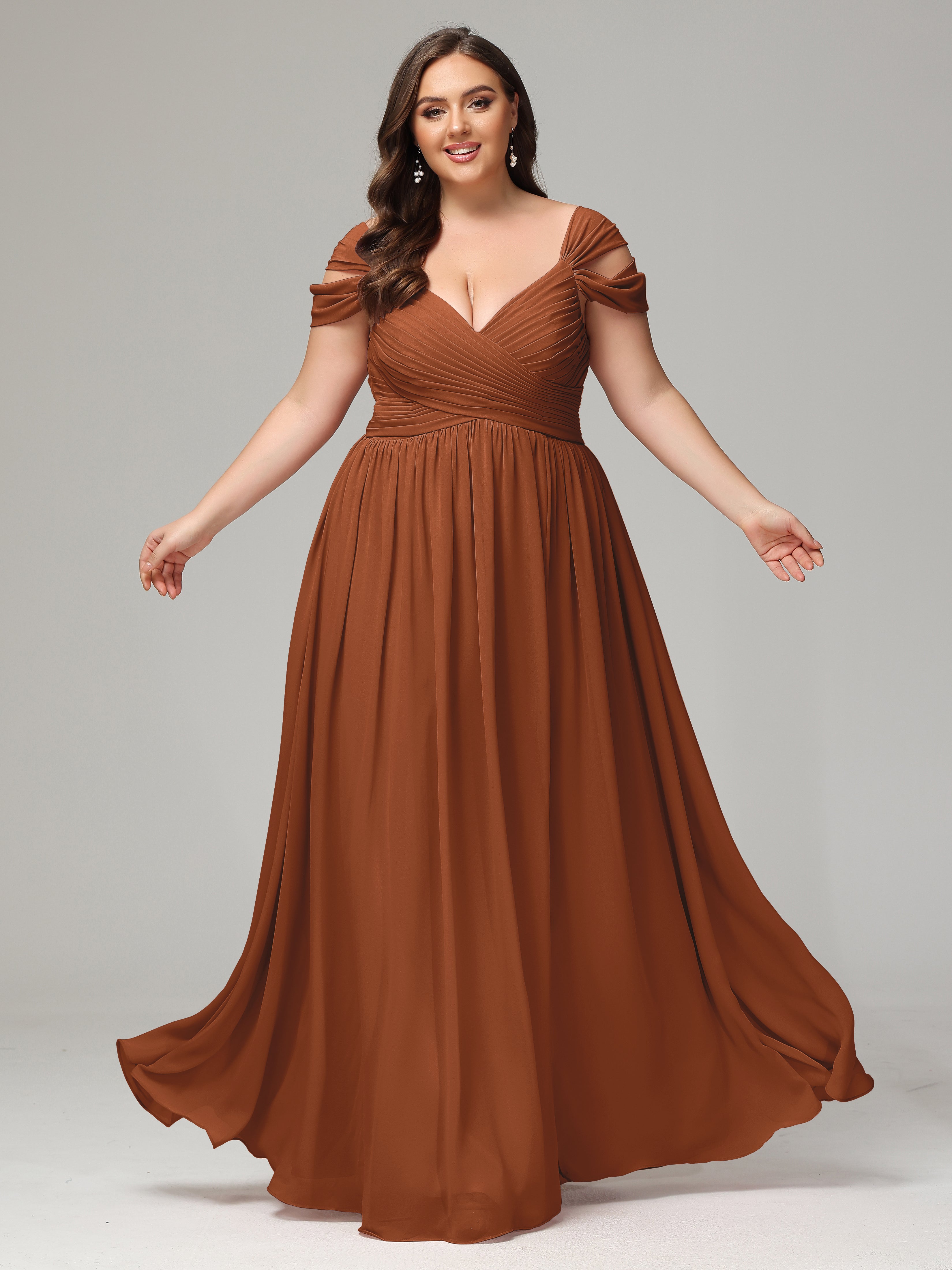 Rust Colored Terracotta Bridesmaid Dresses Cap Sleeves Chiffon With Sp Rust Colored Terracotta Bridesmaid Dresses Cap Sleeves Chiffon With Sp