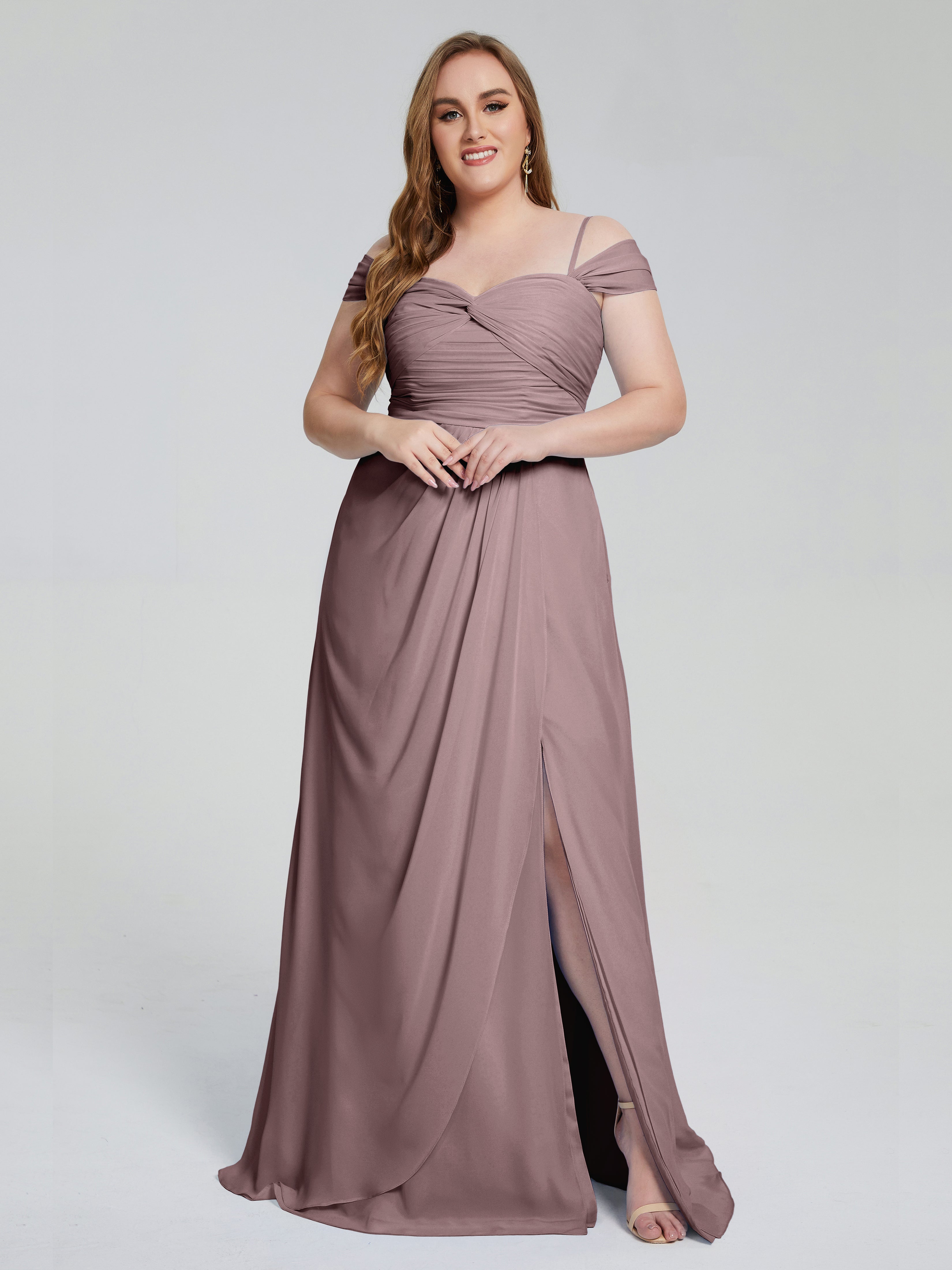 Vintage Color Bridesmaid Dresses Catherine Pretty Straps Split Chiffon