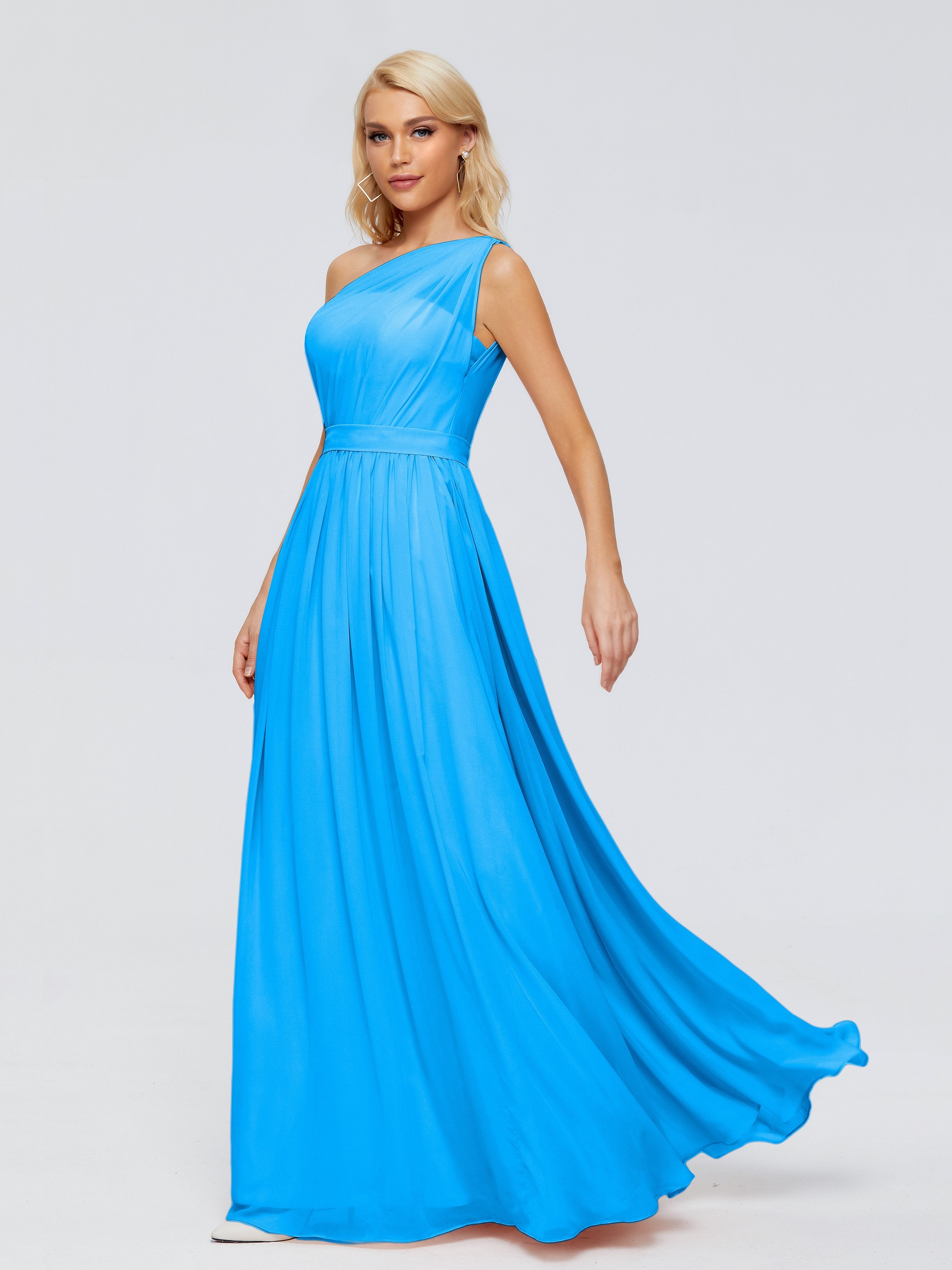Blue Ocean Bridesmaid Dress Ribbon Chiffon Bridesmaid Dresses Forever