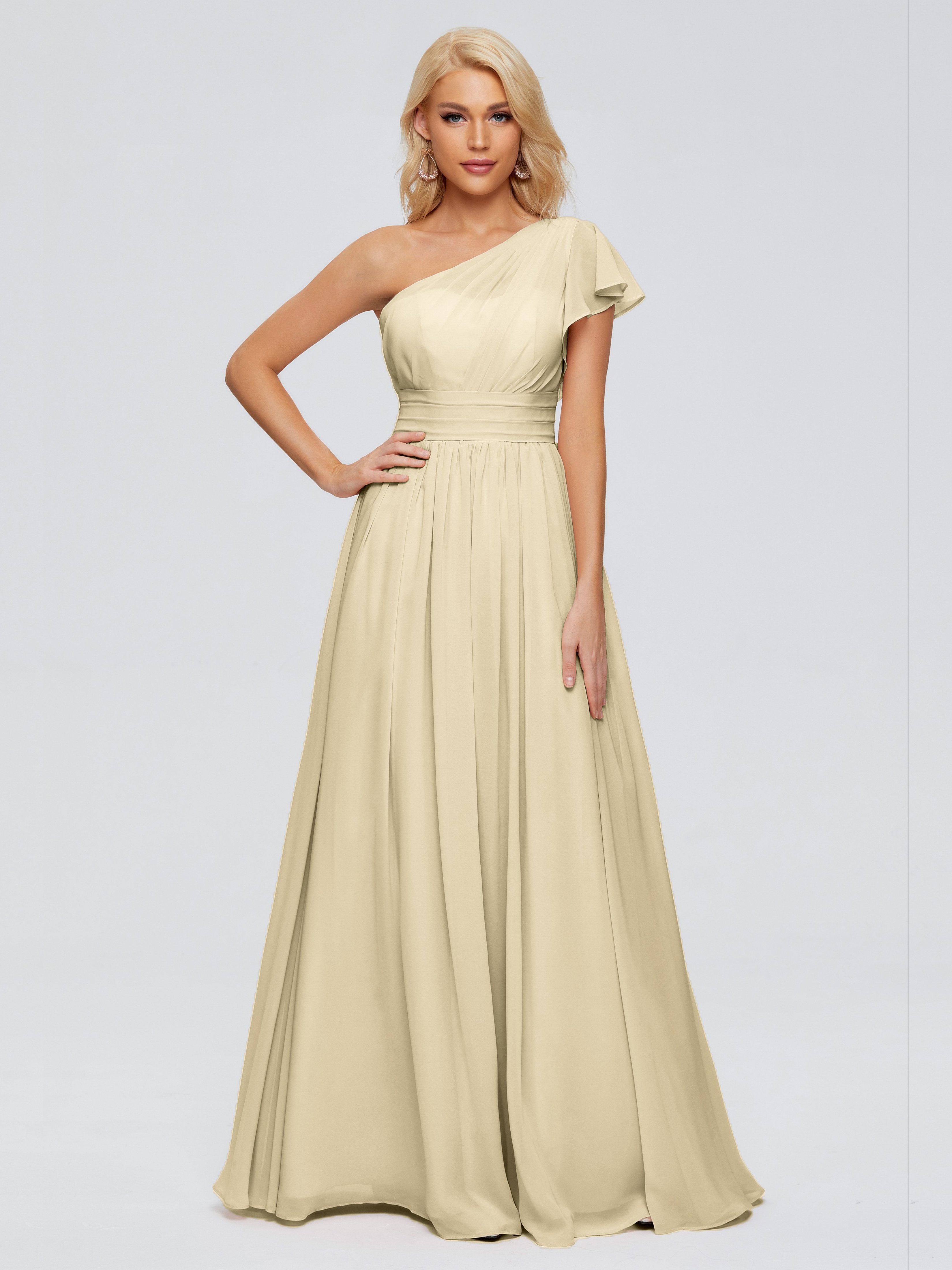 Dark Champagne Bridesmaid Dresses Rylee Gorgeous One Shoulder Pleated Dark Champagne Bridesmaid Dresses Rylee Gorgeous One Shoulder Pleated