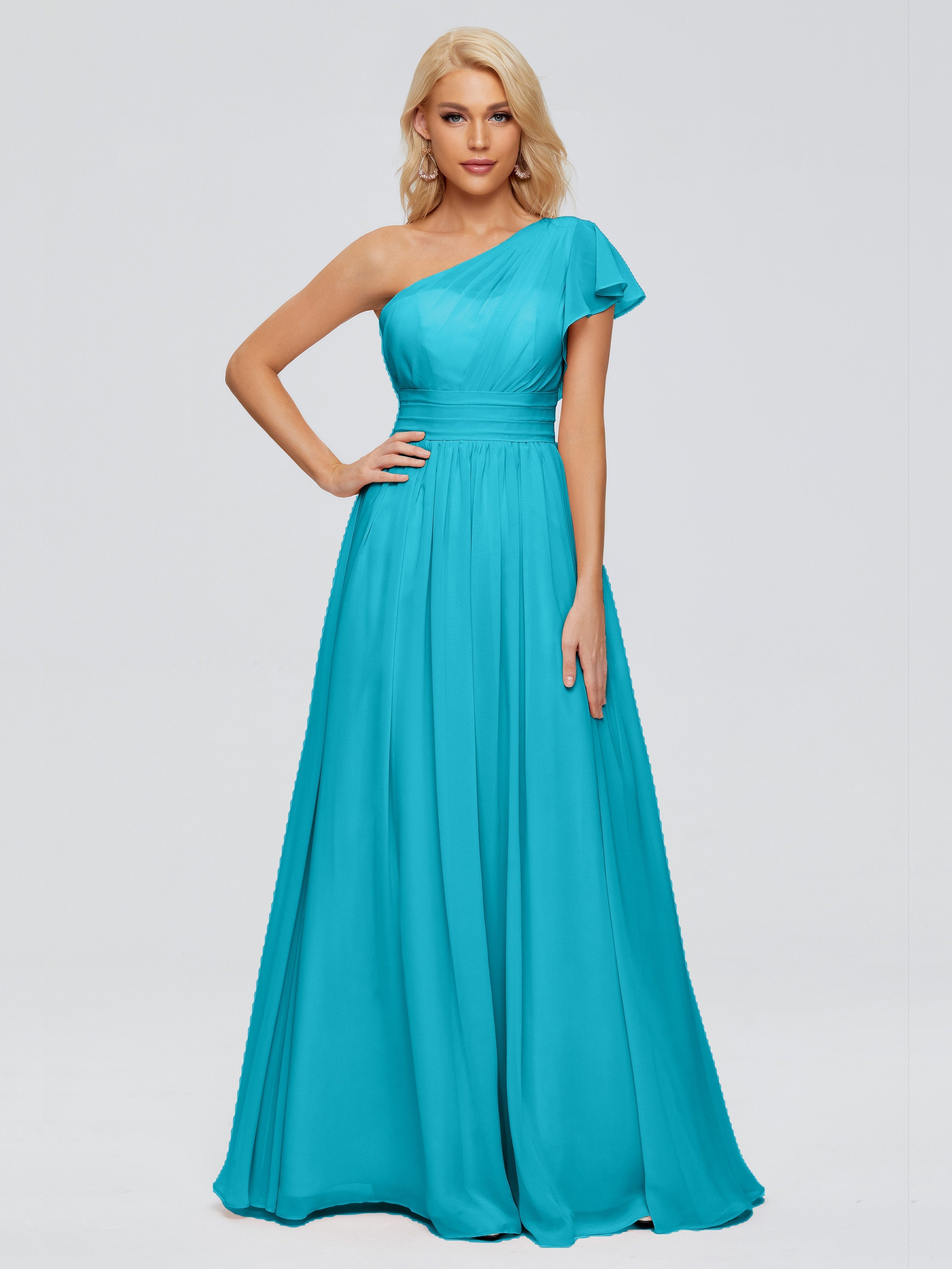Jade Colour Bridesmaid Dresses Rylee Gorgeous One Shoulder Pleated Chi Jade Colour Bridesmaid Dresses Rylee Gorgeous One Shoulder Pleated Chi