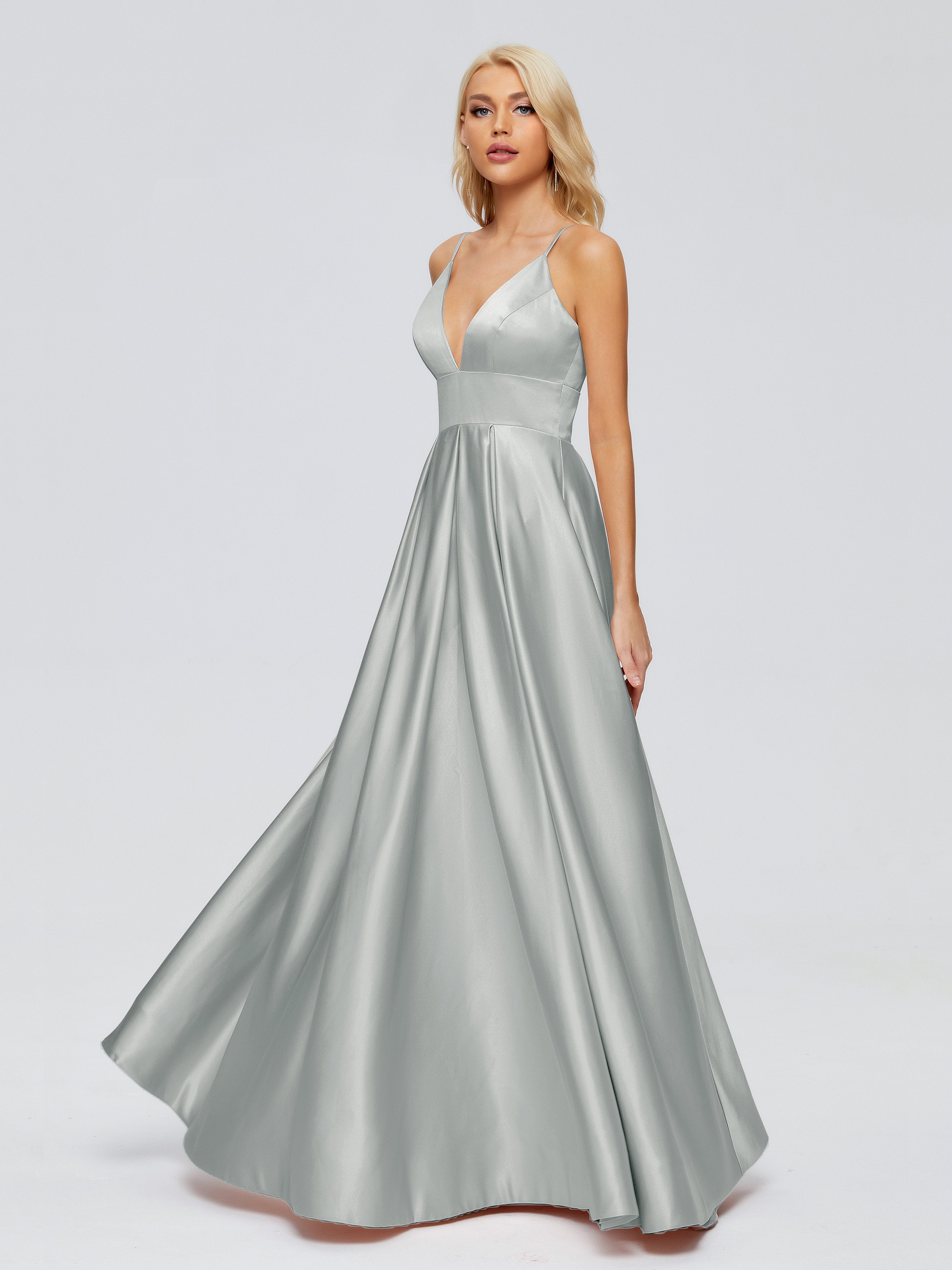 Silver Bridesmaids Dresses Uk Spaghetti Straps Satin Long Bridesmaid D Silver Bridesmaids Dresses Uk Spaghetti Straps Satin Long Bridesmaid D