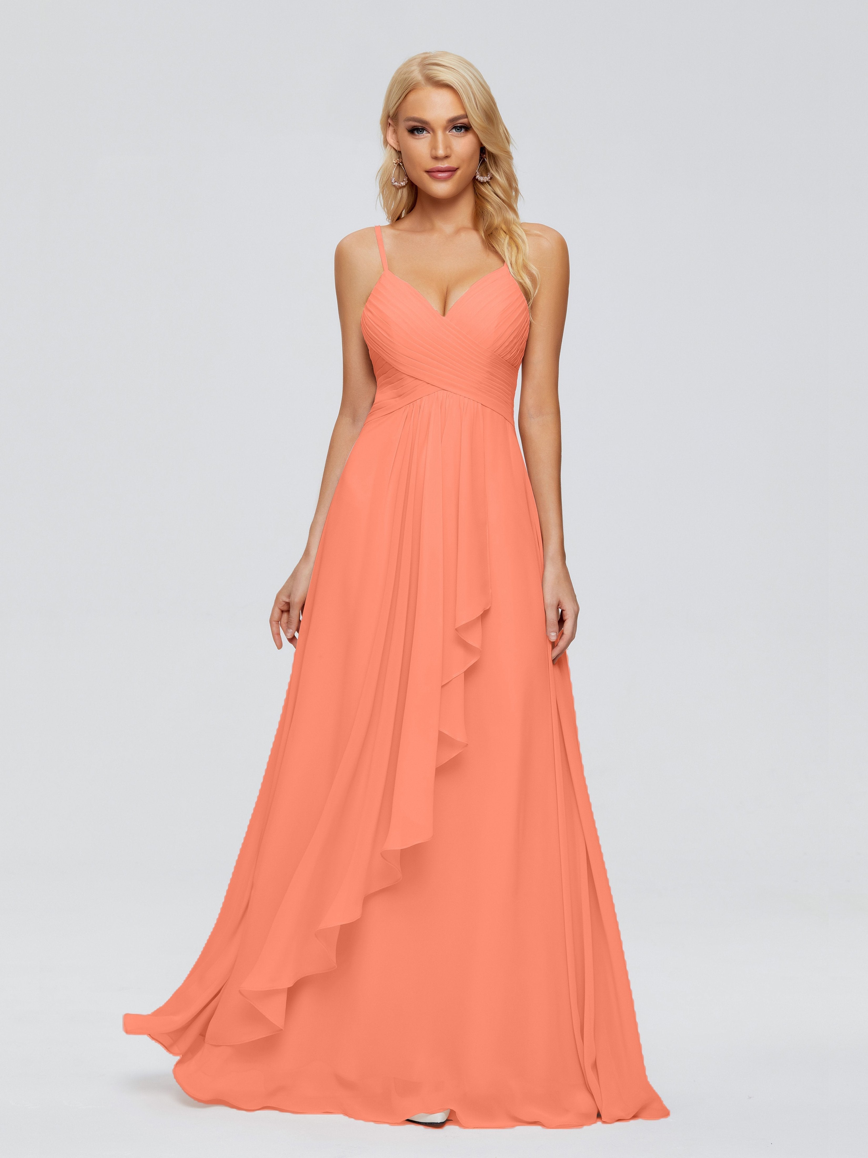 Sunset Bridesmaid Dresses Isla Cute Spaghetti Straps Chiffon Bridesmai
