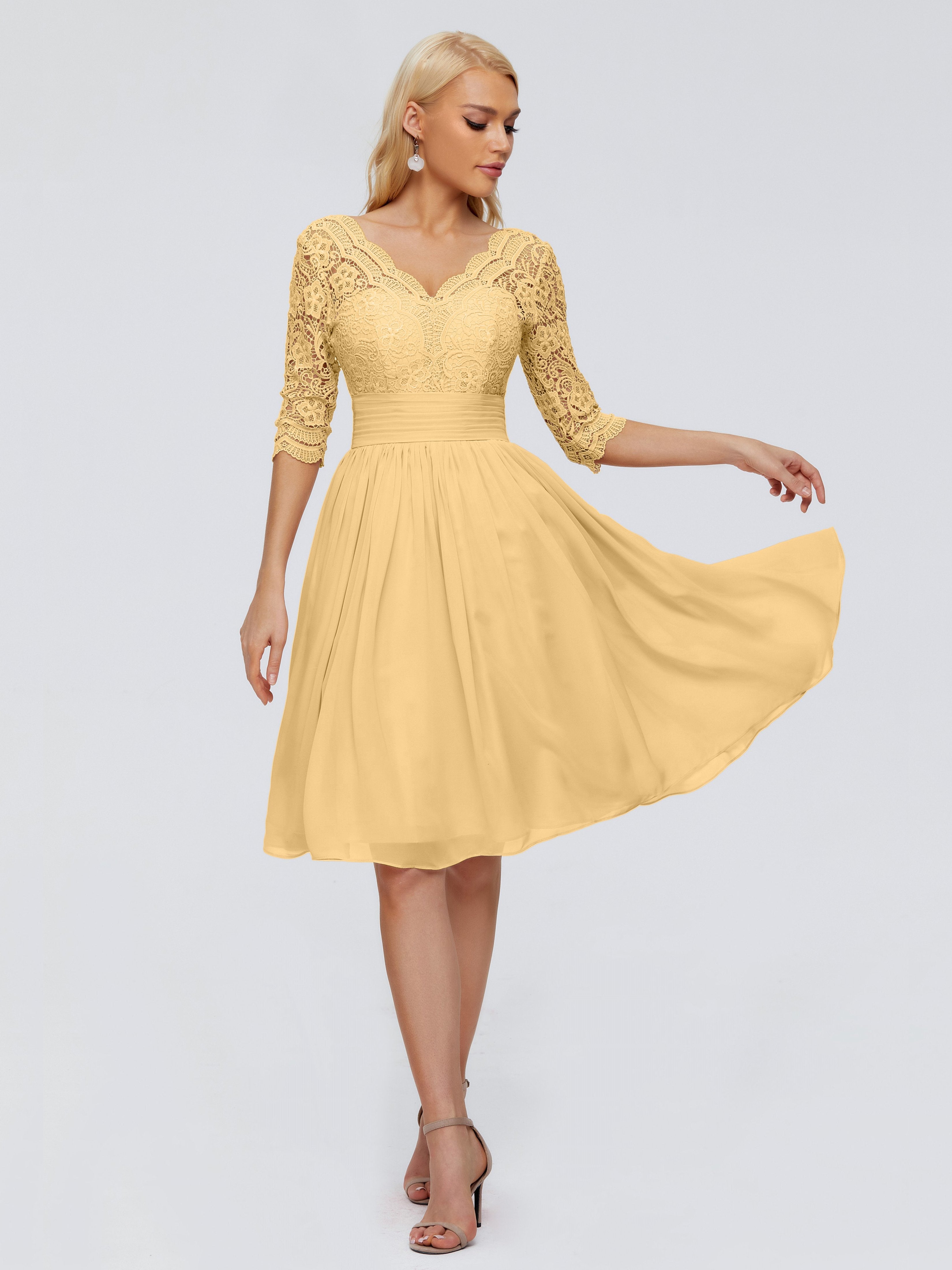 Bridesmaid Dress Brown Jordyn Elegant VNeck Chiffon Bridesmaid Dresse — free download