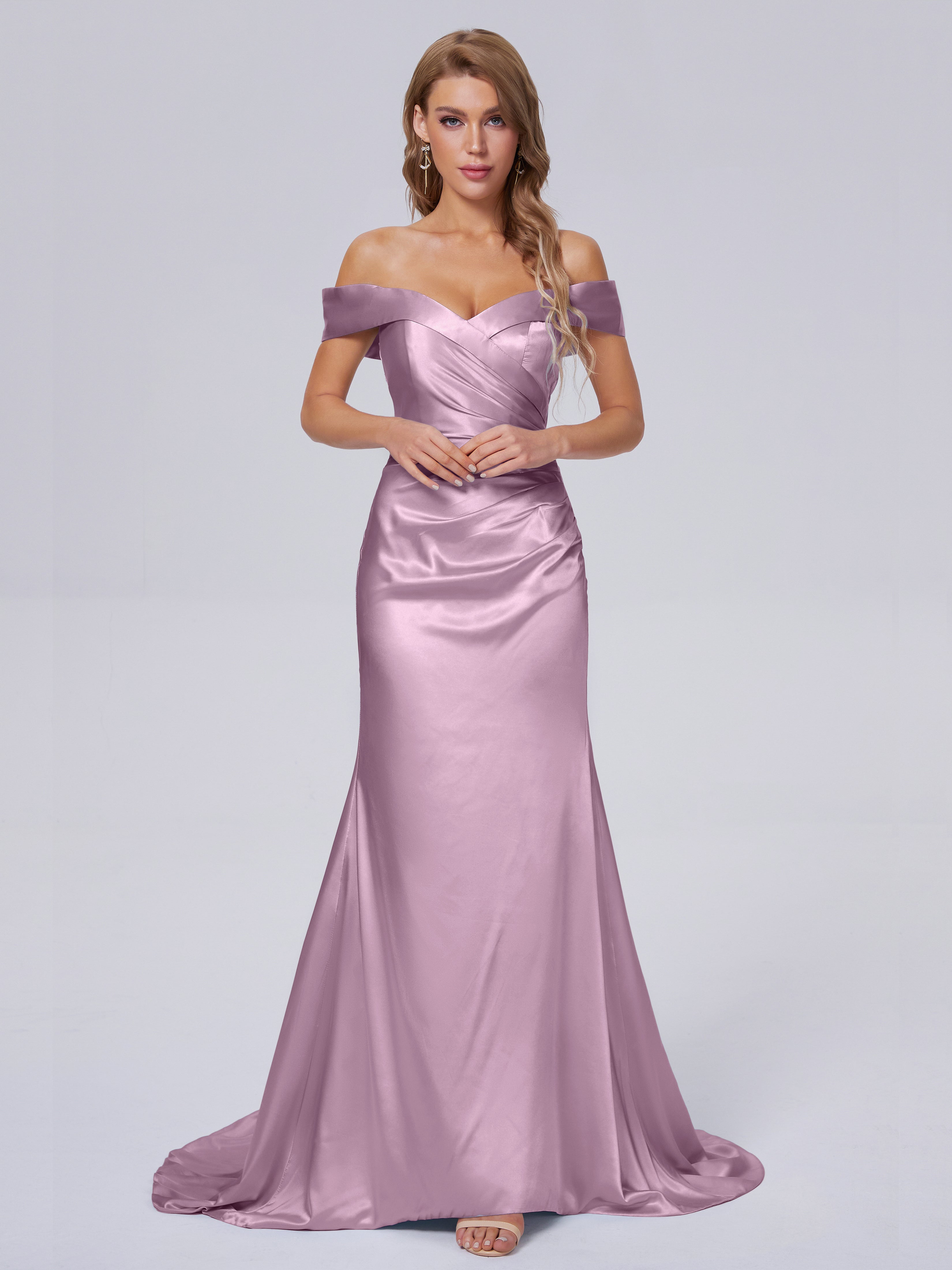 Vintage Mauve Bridesmaid Dress Hourglass Soft Satin Bridesmaid Dresses Vintage Mauve Bridesmaid Dress Hourglass Soft Satin Bridesmaid Dresses
