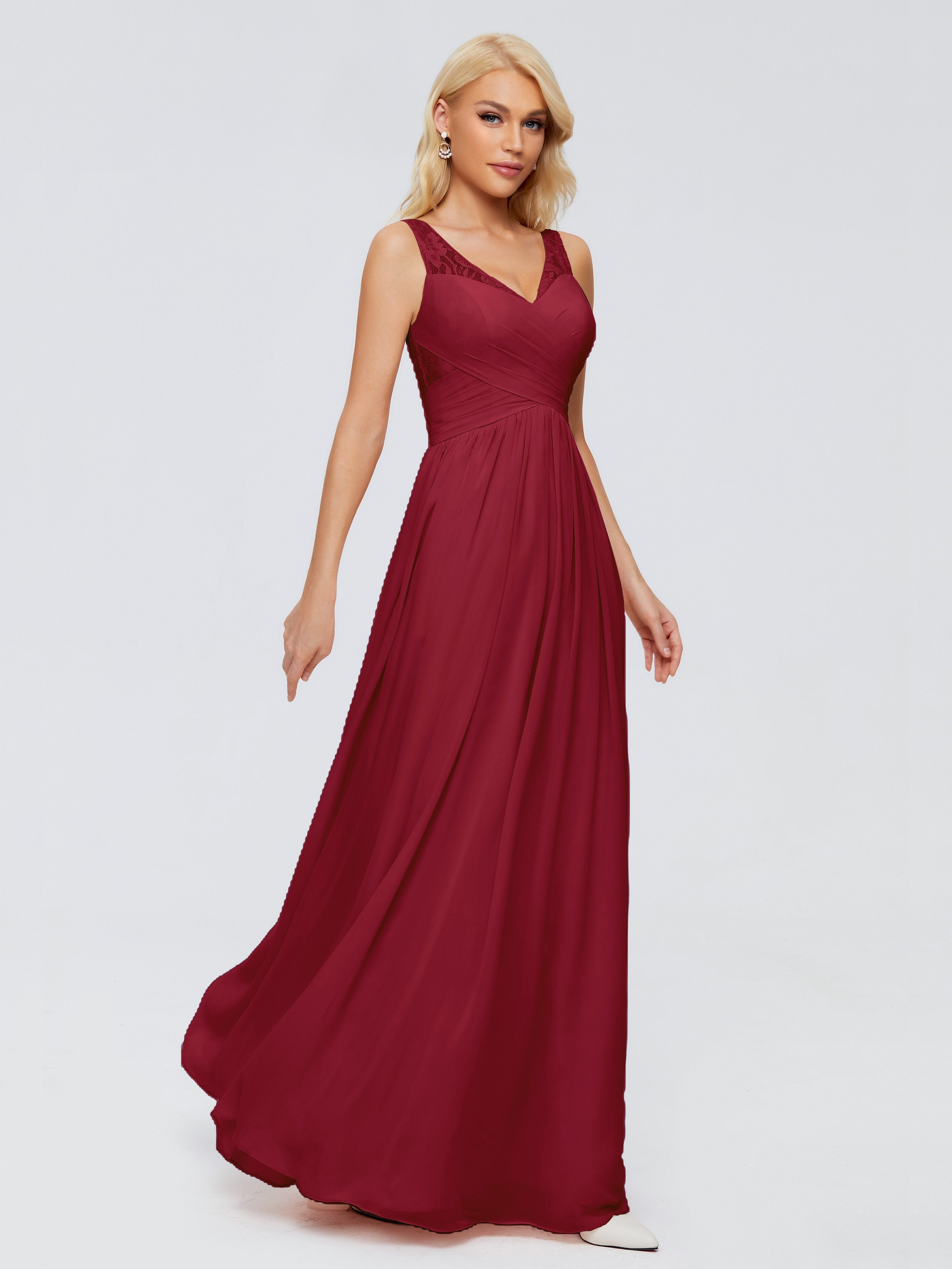 Burgundy Infinity Dress Bridesmaid Kayla Straps Lace Chiffon Bridesmai Burgundy Infinity Dress Bridesmaid Kayla Straps Lace Chiffon Bridesmai
