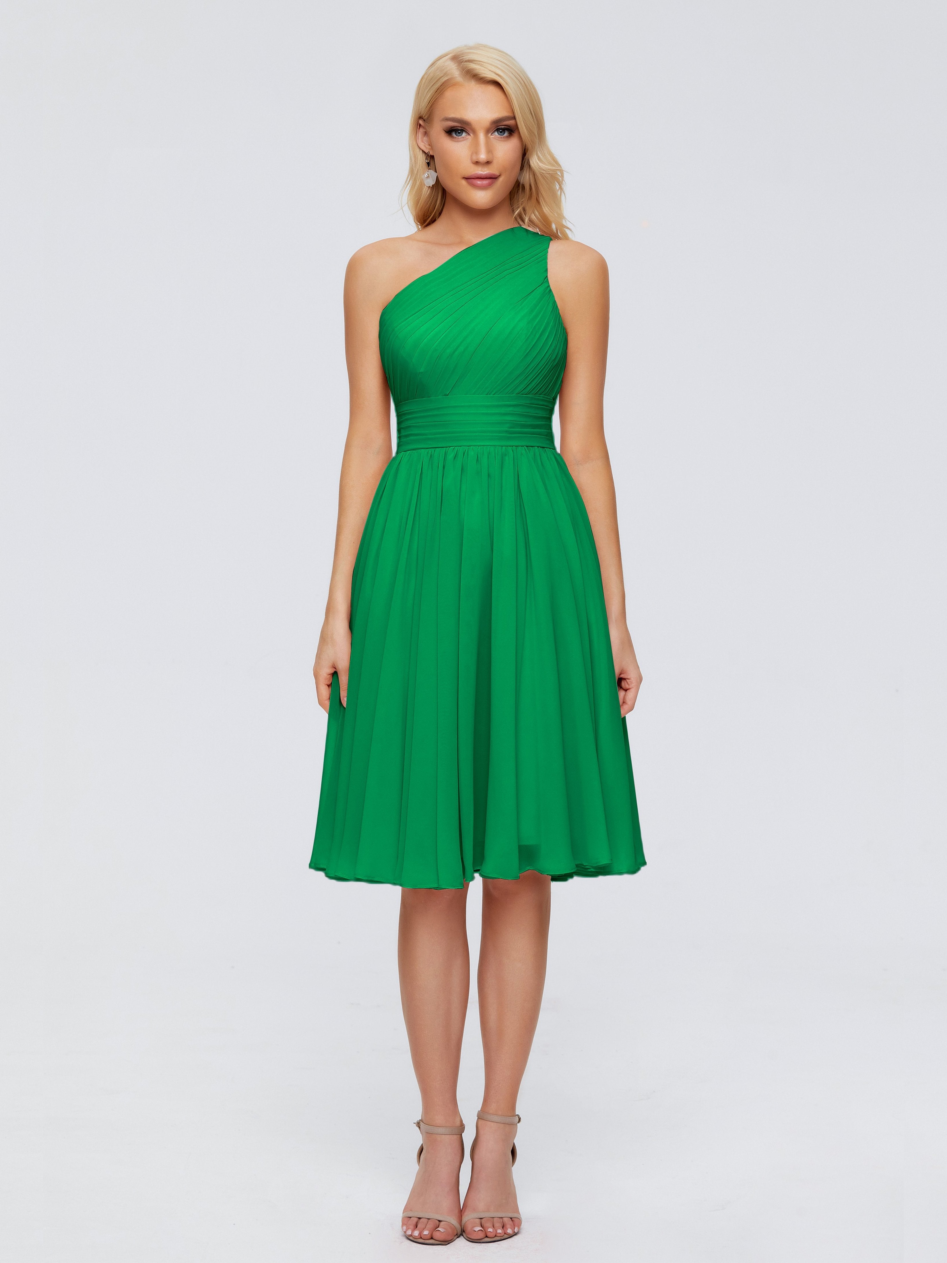 Emerald Green Bridesmaid Dresses Uk Kimberly Simple One Shoulder Short