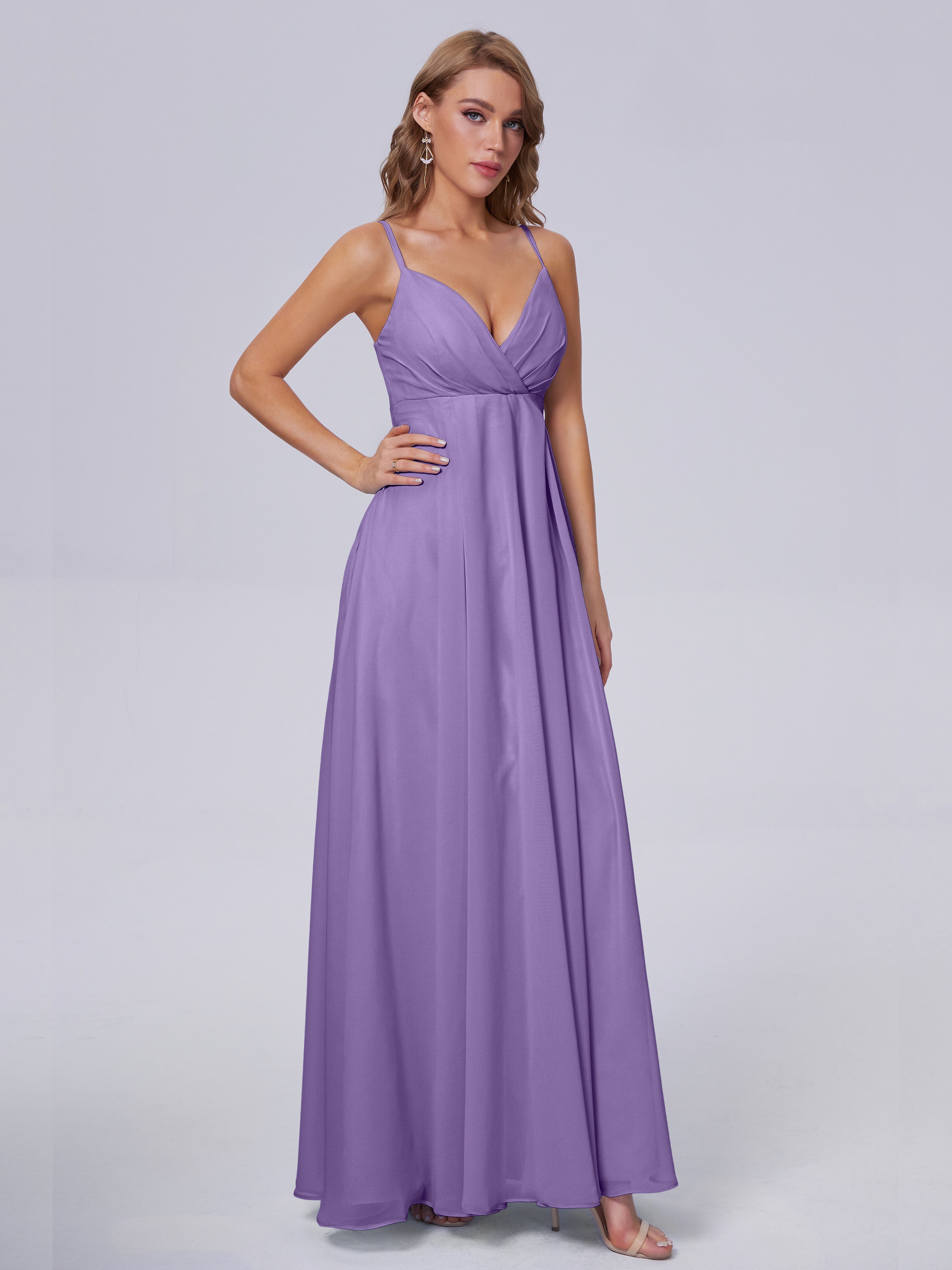 Tahiti Bridesmaid Dresses Laila Classic Spaghetti Straps Chiffon Bride