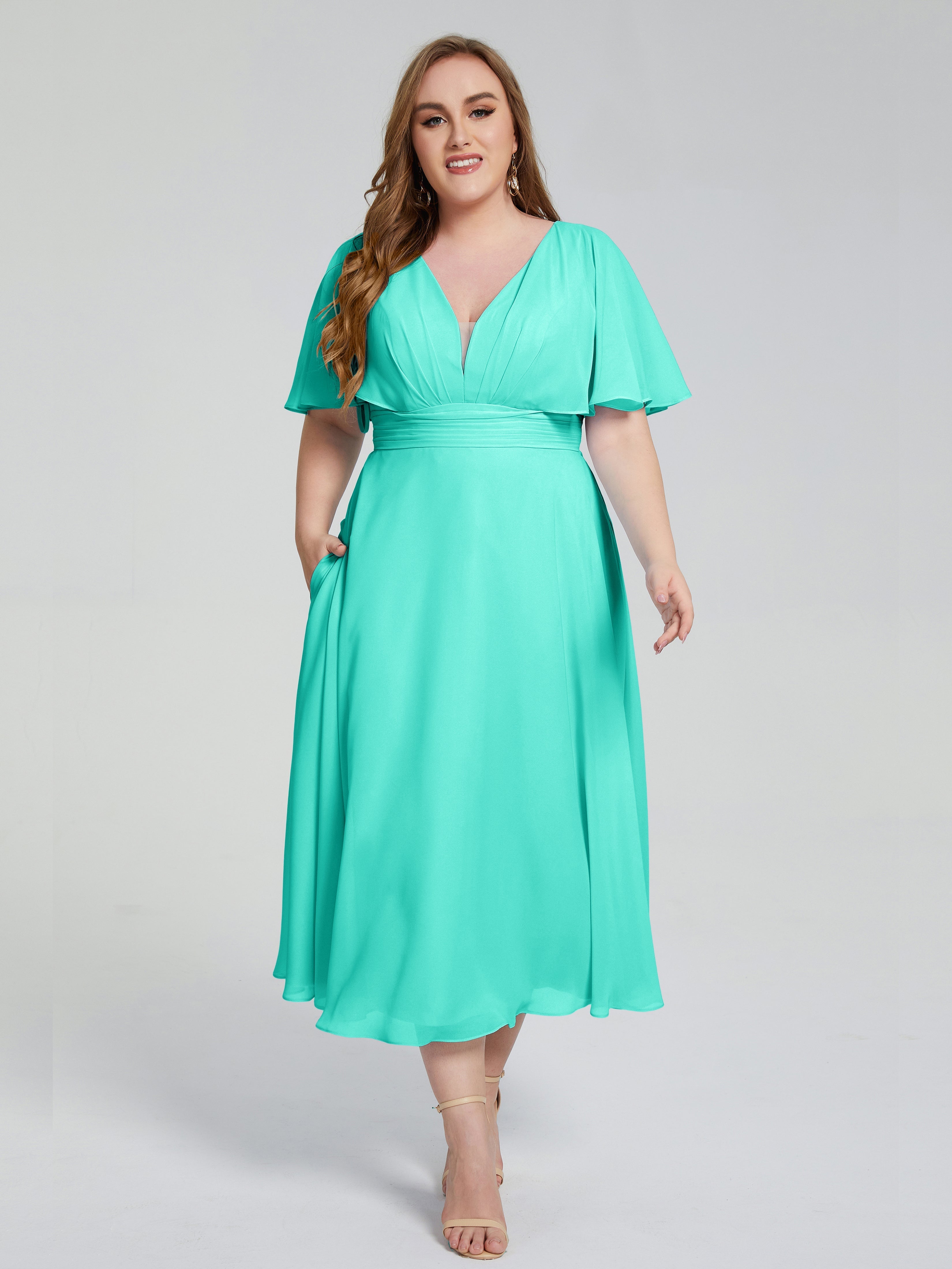 princess polly baby blue dress A-line/Princess One-Shoulder Asymmetrical Sleeveless Chiffon Bridesmaid  Dress