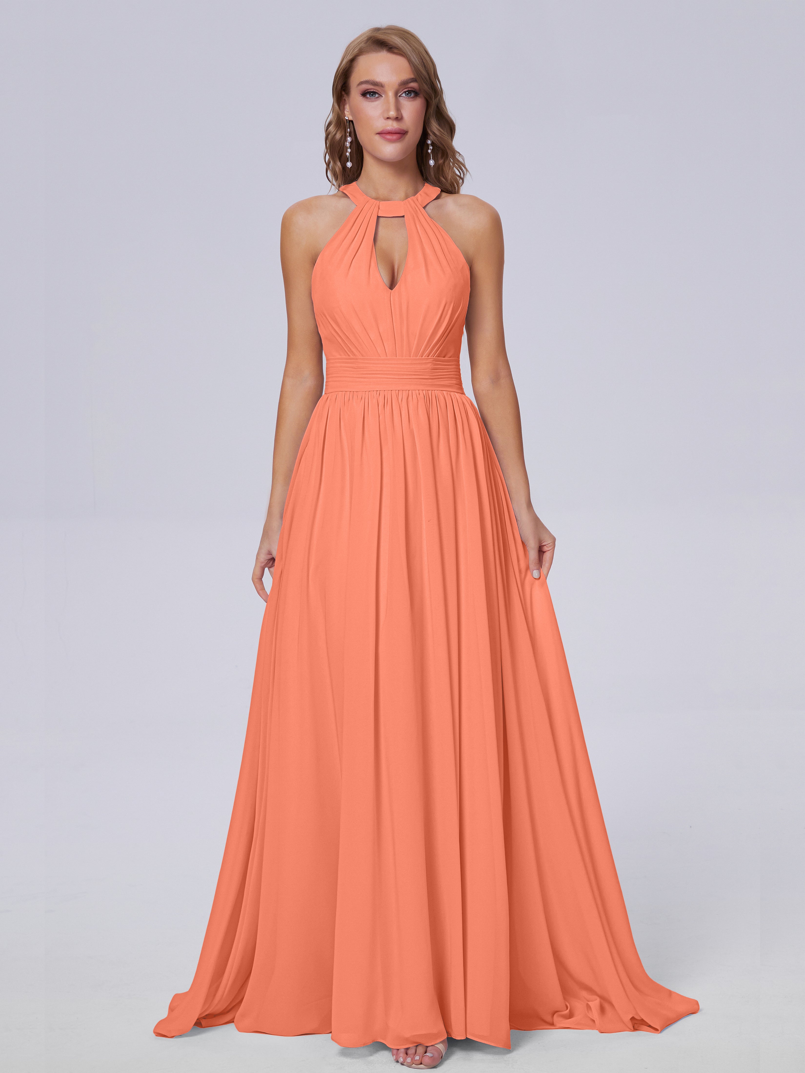 Sunset Bridesmaids Dresses Nicole Sweep Train Chiffon Bridesmaid Dress Sunset Bridesmaids Dresses Nicole Sweep Train Chiffon Bridesmaid Dress