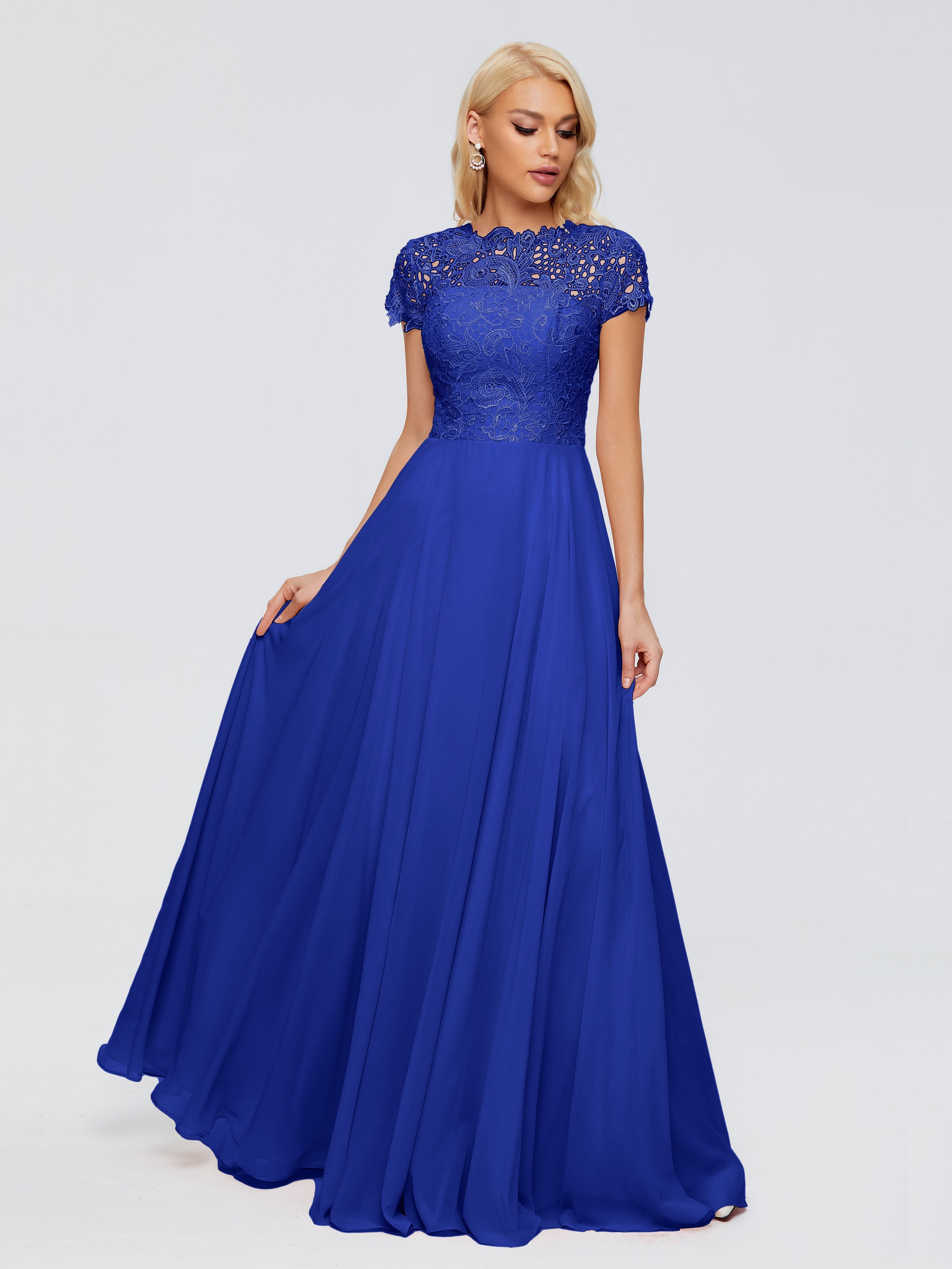Royal Blue Bridesmaid Rose Charming Scoop Chiffon Bridesmaid Dresses Royal Blue Bridesmaid Rose Charming Scoop Chiffon Bridesmaid Dresses