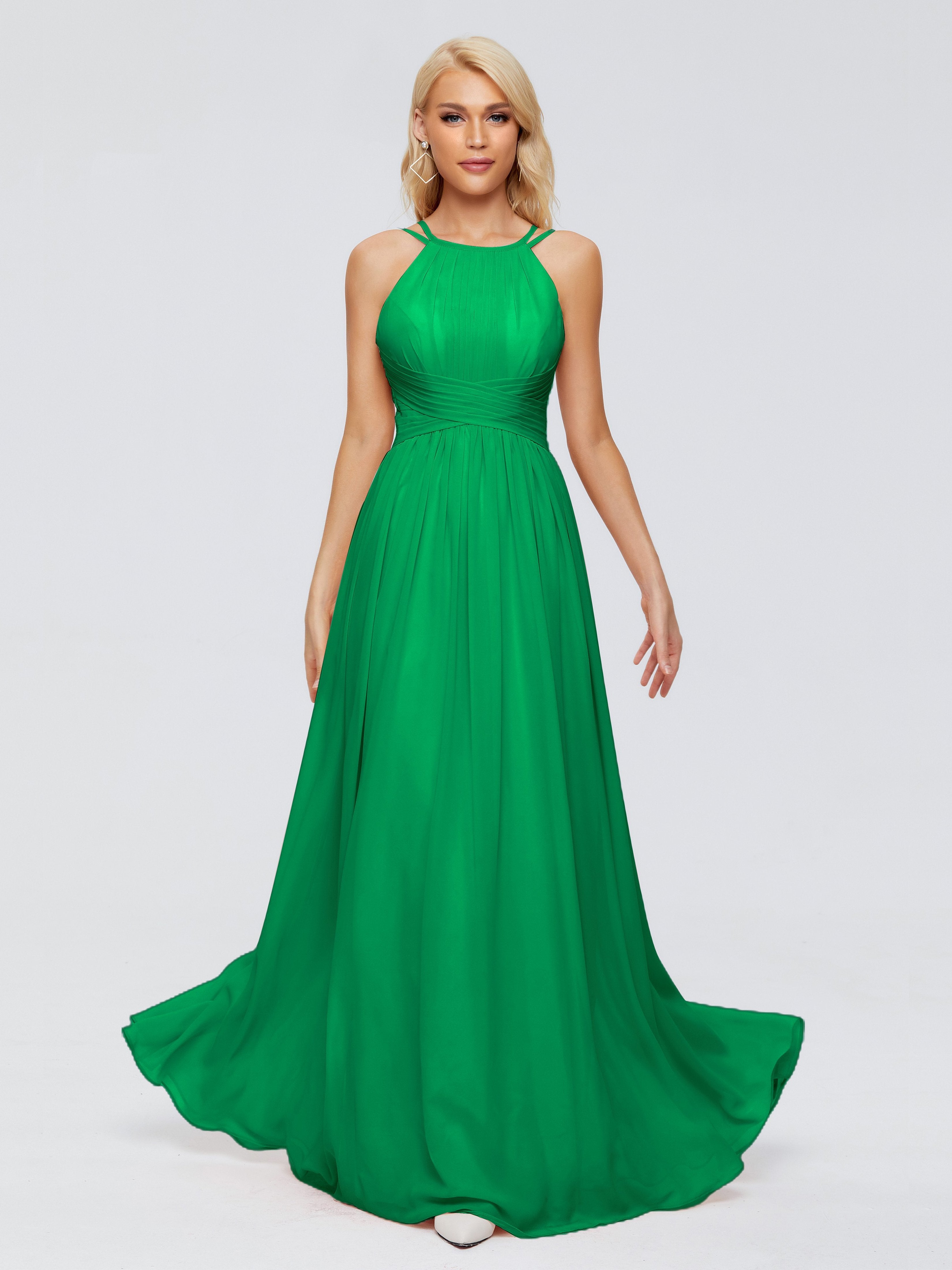 Elegant Emerald Green Bridesmaid Dresses Sara Modest Ruched Chiffon Br Elegant Emerald Green Bridesmaid Dresses Sara Modest Ruched Chiffon Br