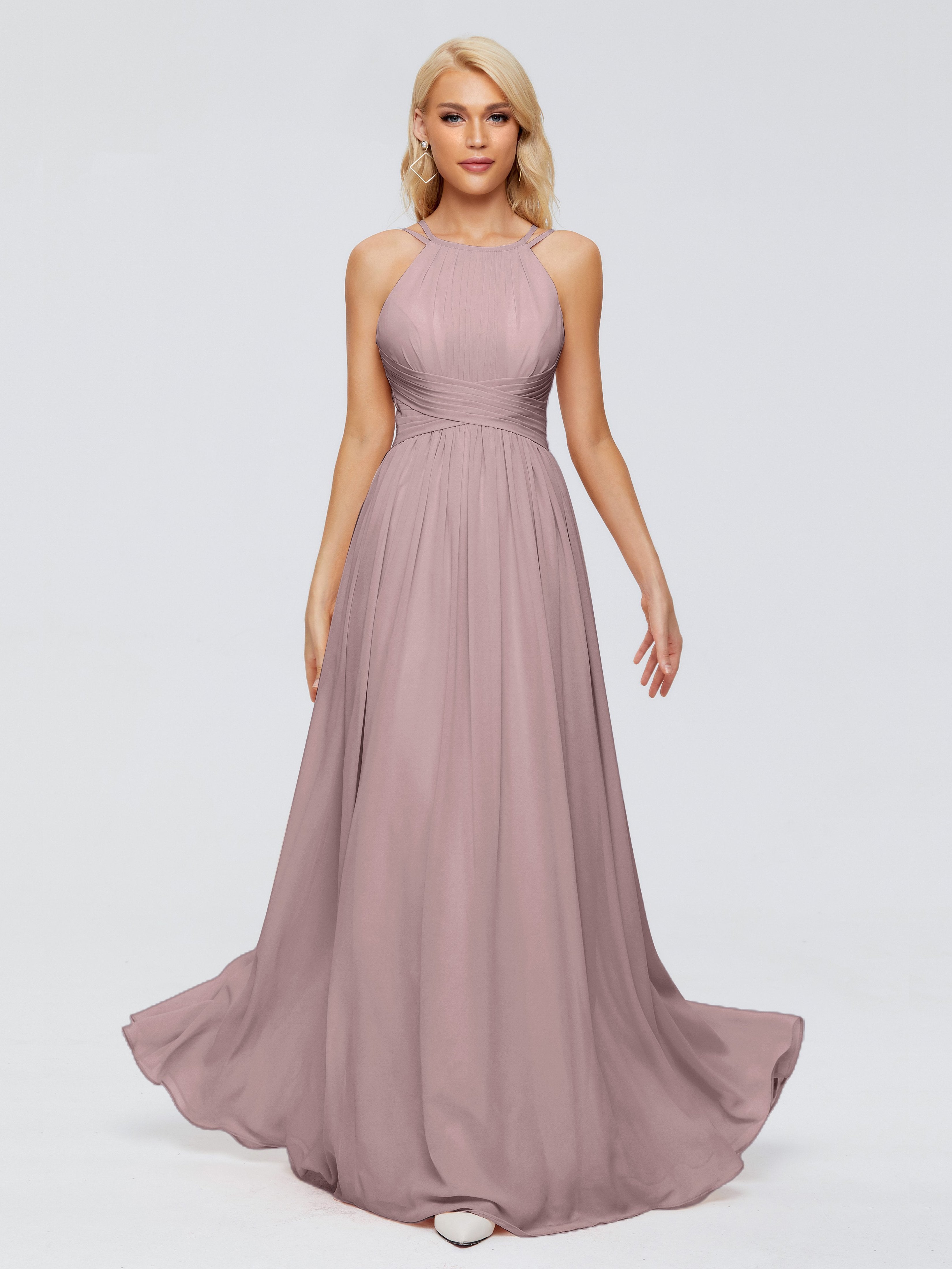 Vintage Mauve Bridesmaid Dress Sara Modest Ruched Chiffon Bridesmaid D Vintage Mauve Bridesmaid Dress Sara Modest Ruched Chiffon Bridesmaid D