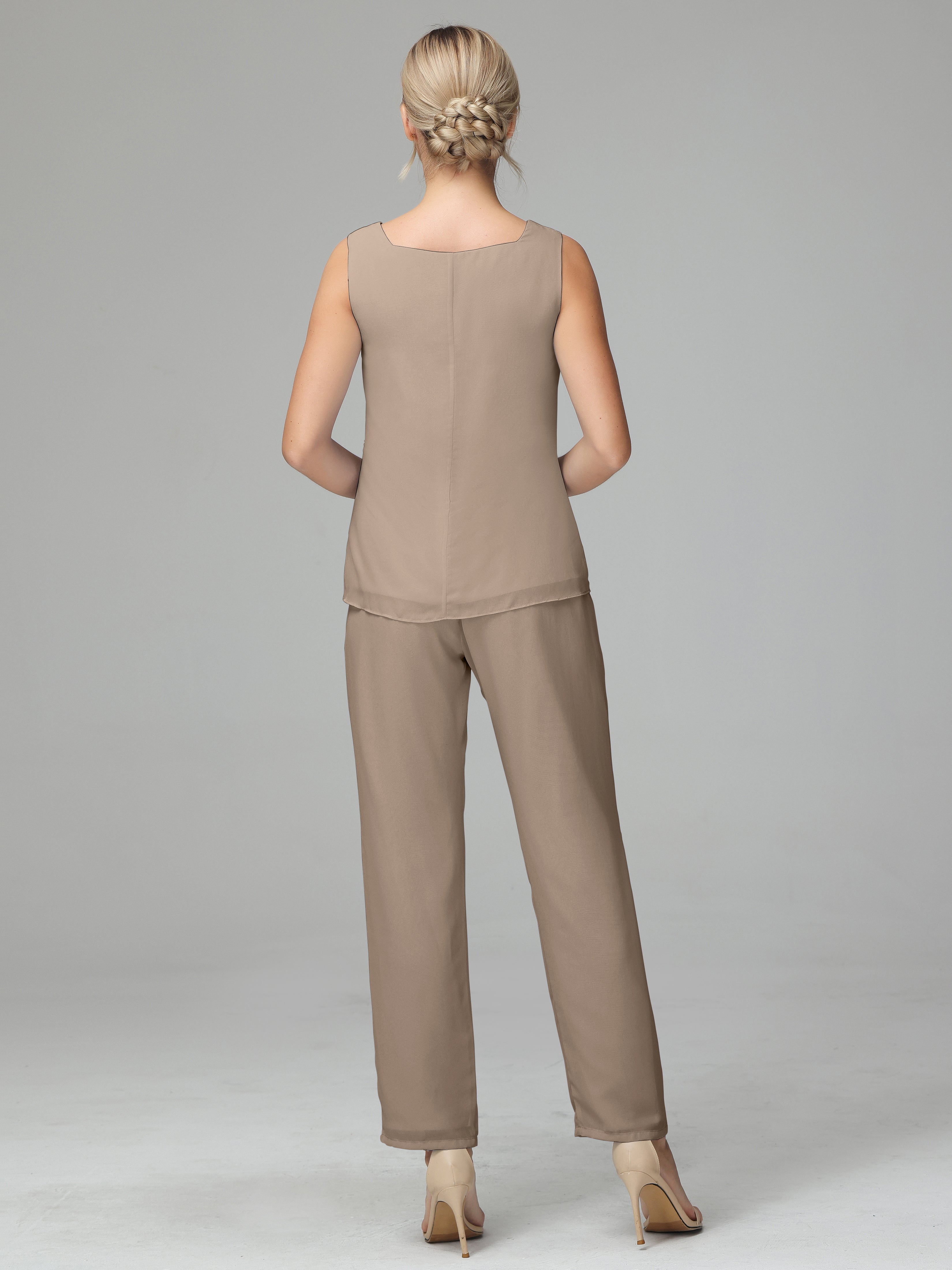 Special Long Sleeves Chiffon Mother Of The Bride Dress Pants Suits