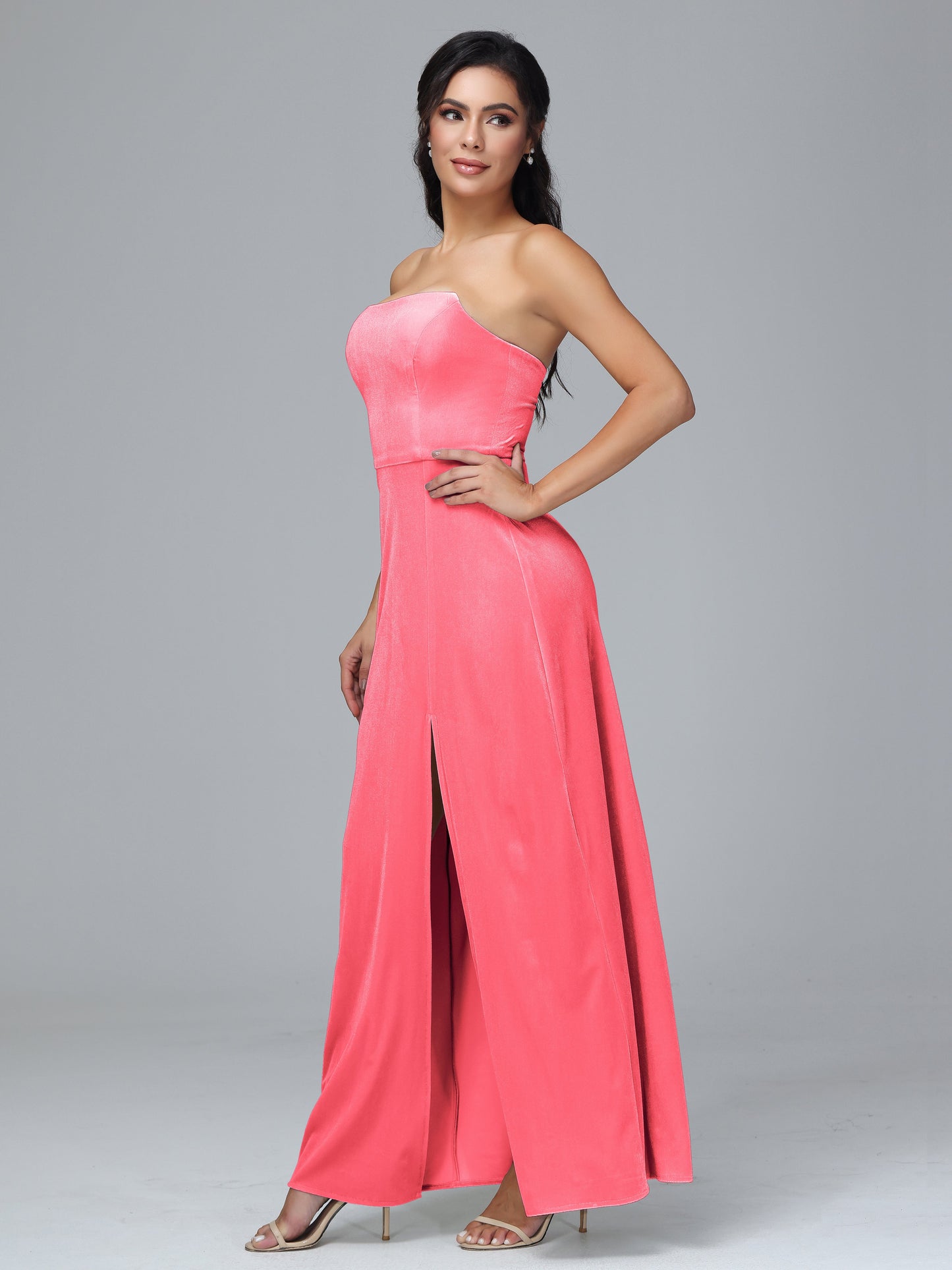 Strapless Backless Plus Size Bridesmaid Dresses