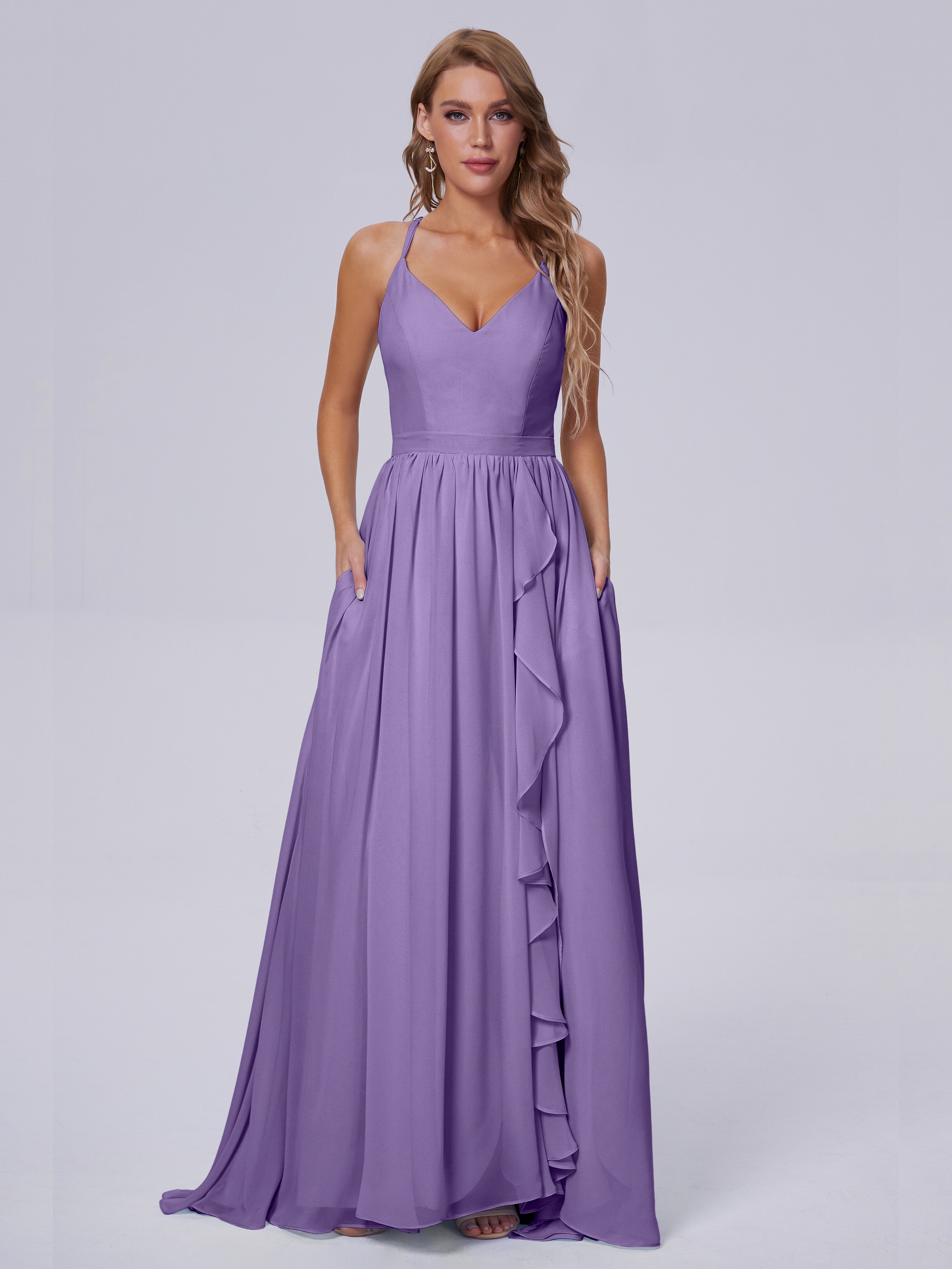 One Shoulder Chiffon Wedding Party Dresses Tahiti