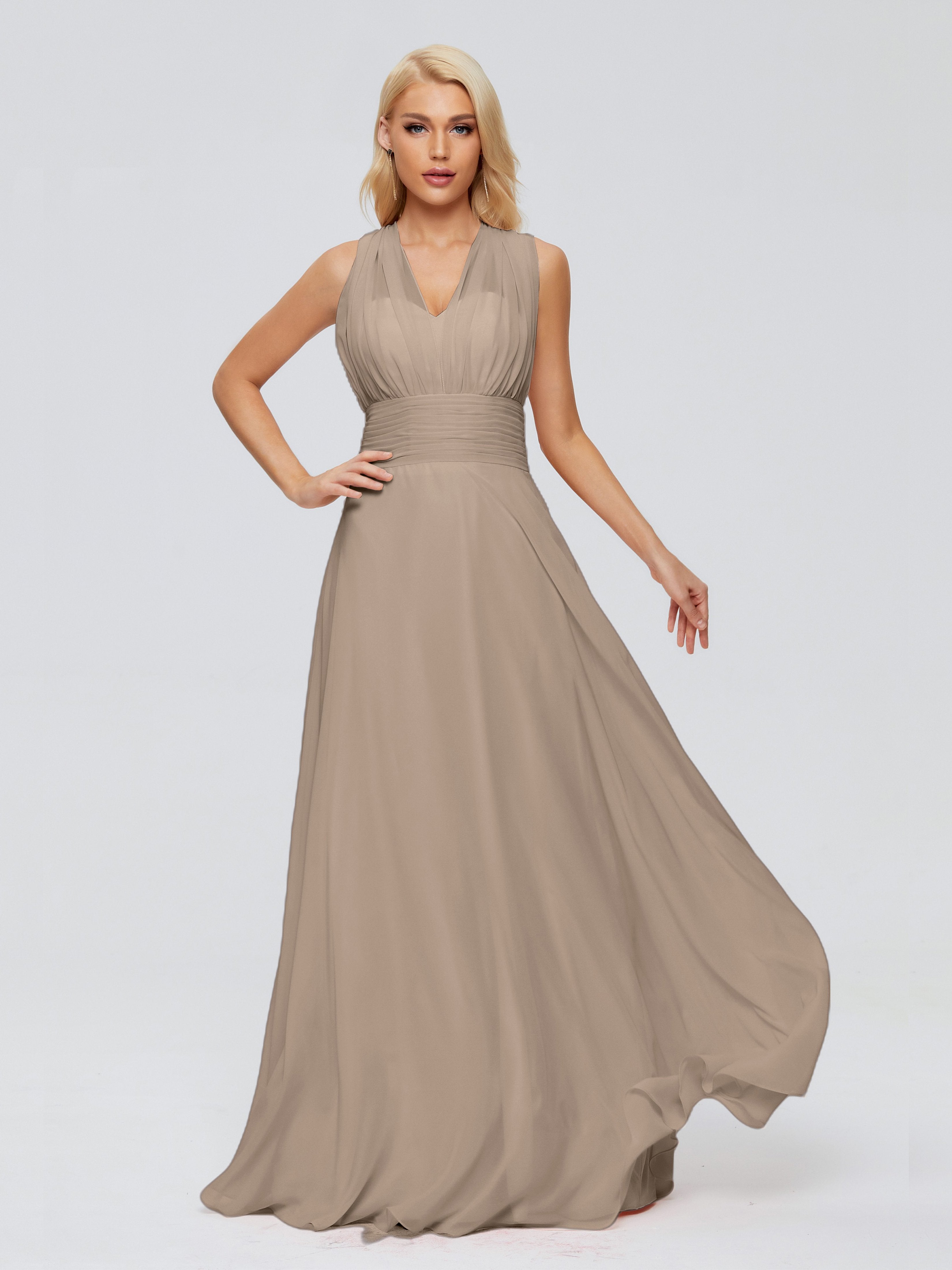 Modest Taupe Bridesmaid Dresses Ribbon Bridesmaid Dresses Chiffon Brid Modest Taupe Bridesmaid Dresses Ribbon Bridesmaid Dresses Chiffon Brid