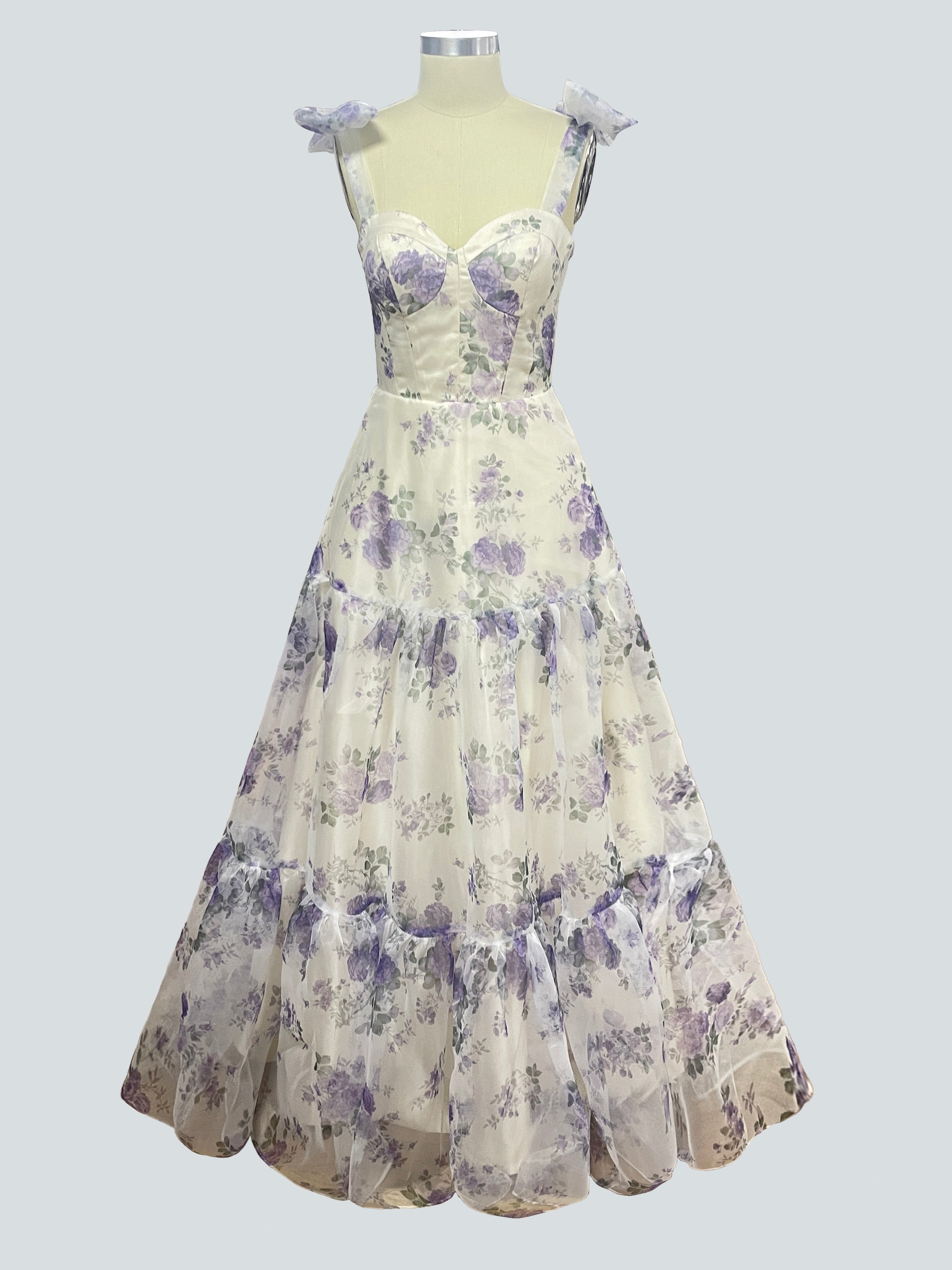 Charming Floral Long Prom Dresses Charming Floral Long Prom Dresses