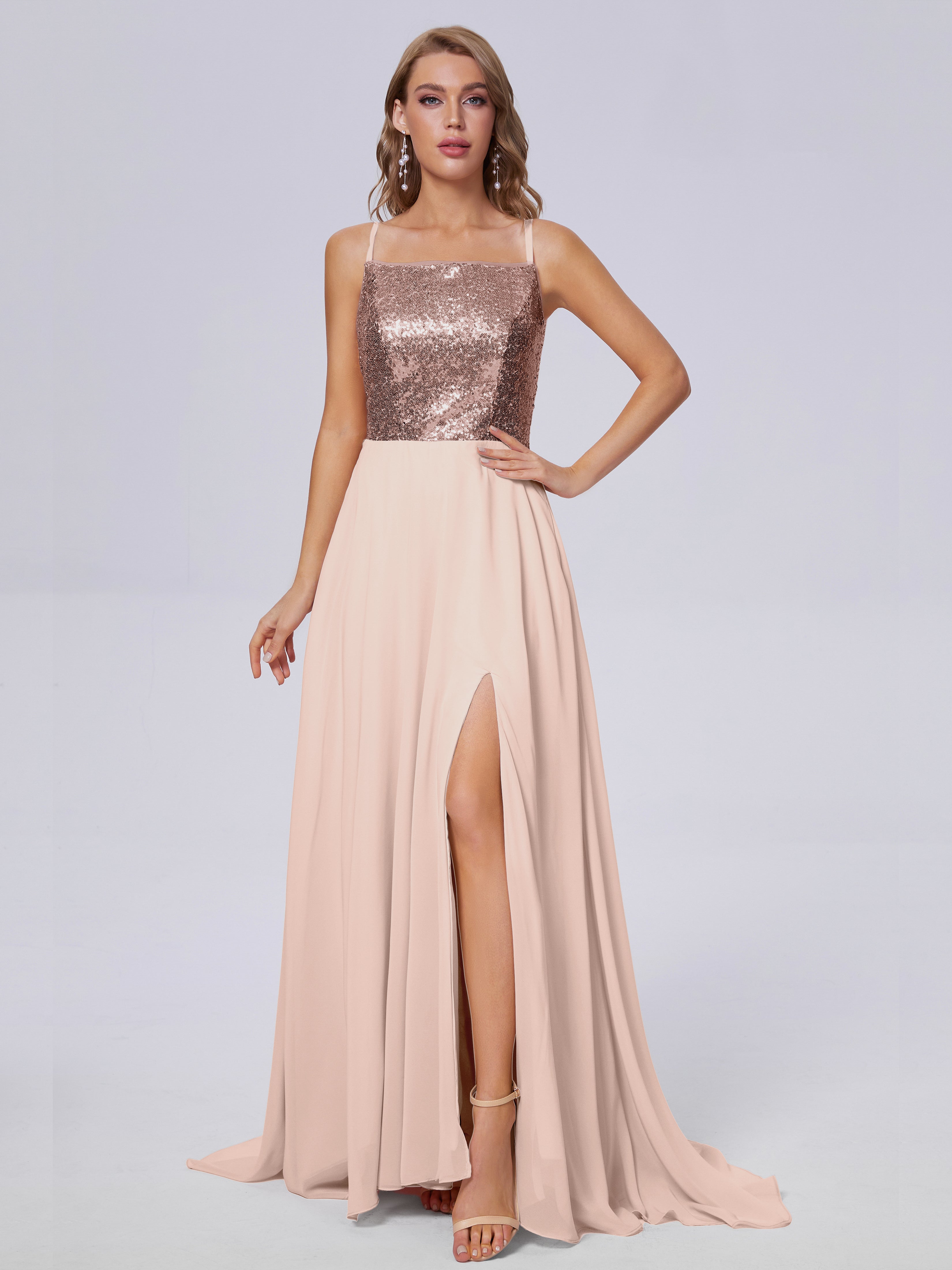 Alaina Sexy Split Sequins Bridesmaid Dresses Alaina Sexy Split Sequins Bridesmaid Dresses
