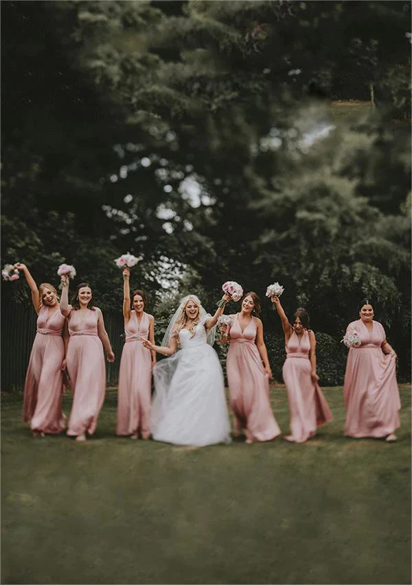 pink bridesmaid dresses