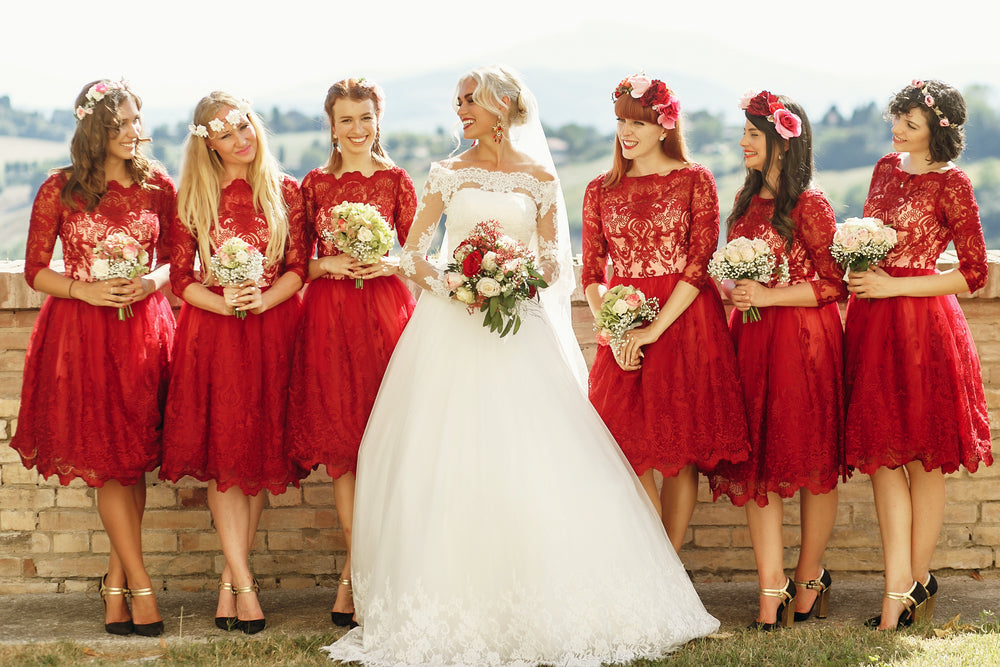 10 Absolutely Stunning Red Bridesmaid Dresses In Every Style