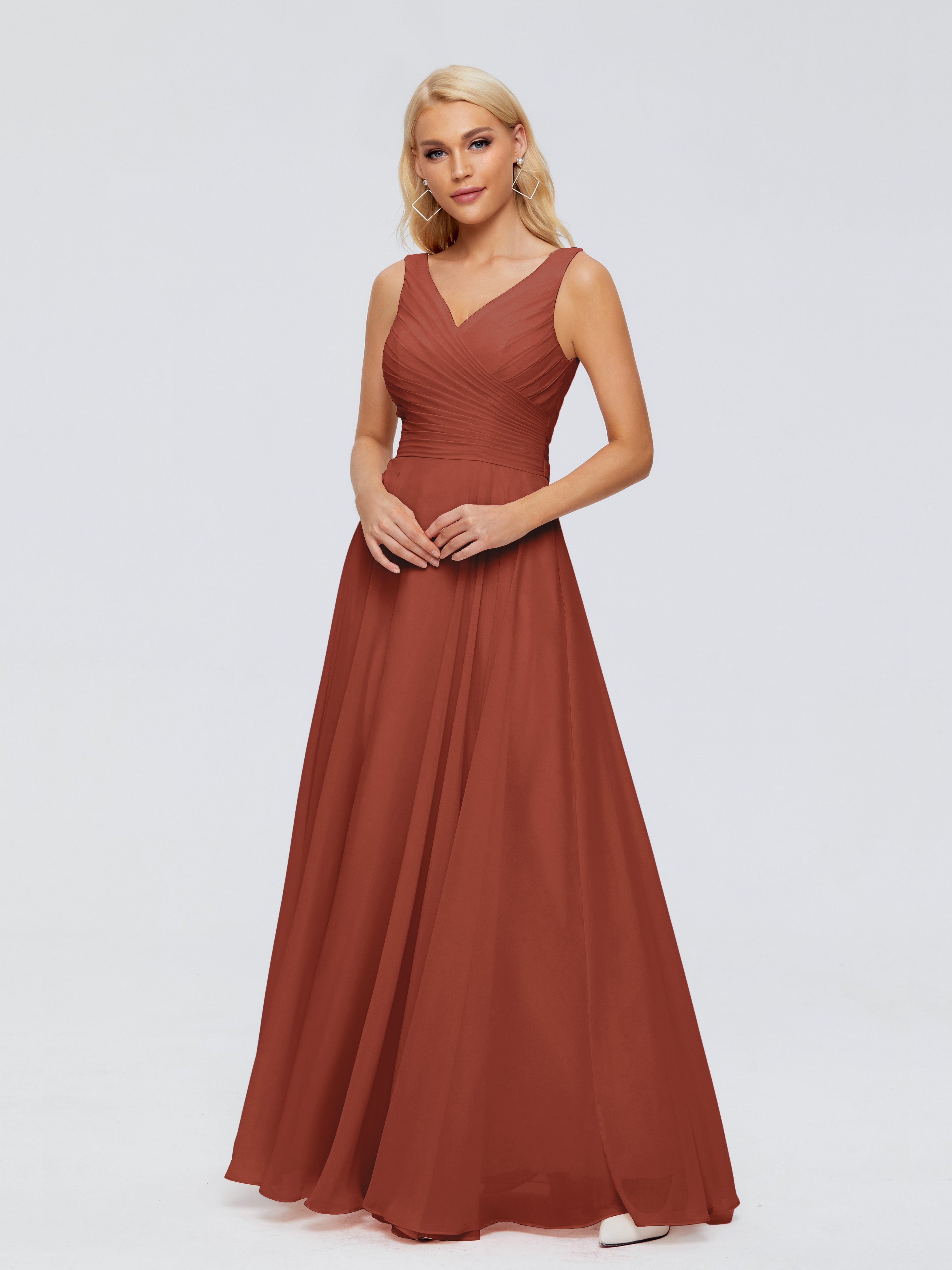 Rust Bridesmaid Dresses