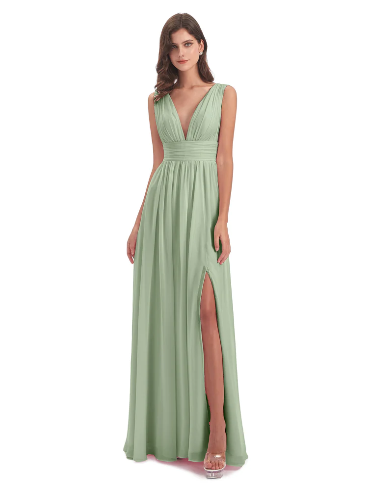 Dusty Sage Bridesmaid Dresses