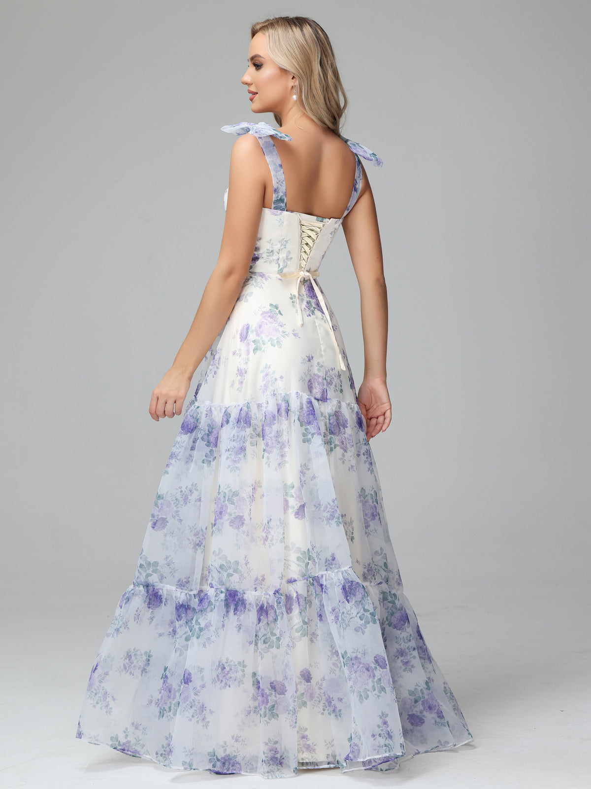 Cicinia Peacock Prom Dresses Long Soft Satin Slit A-line Evening Dress main image 0
