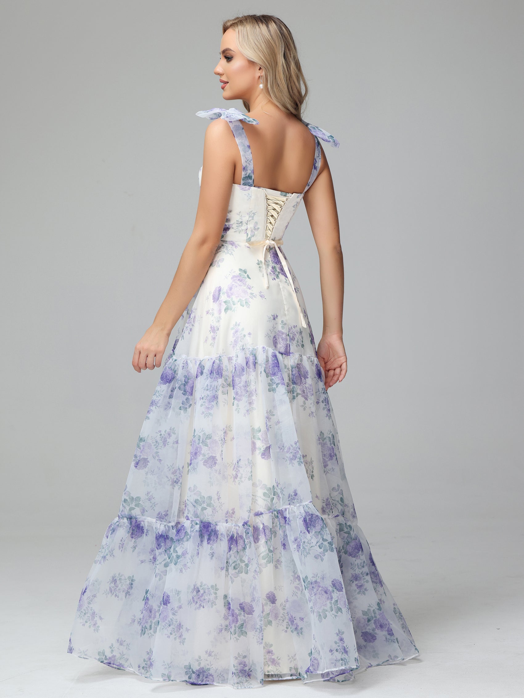 Cicinia Black Prom Dresses Long Halter A-line Chiffon Backless Layered Gowns
