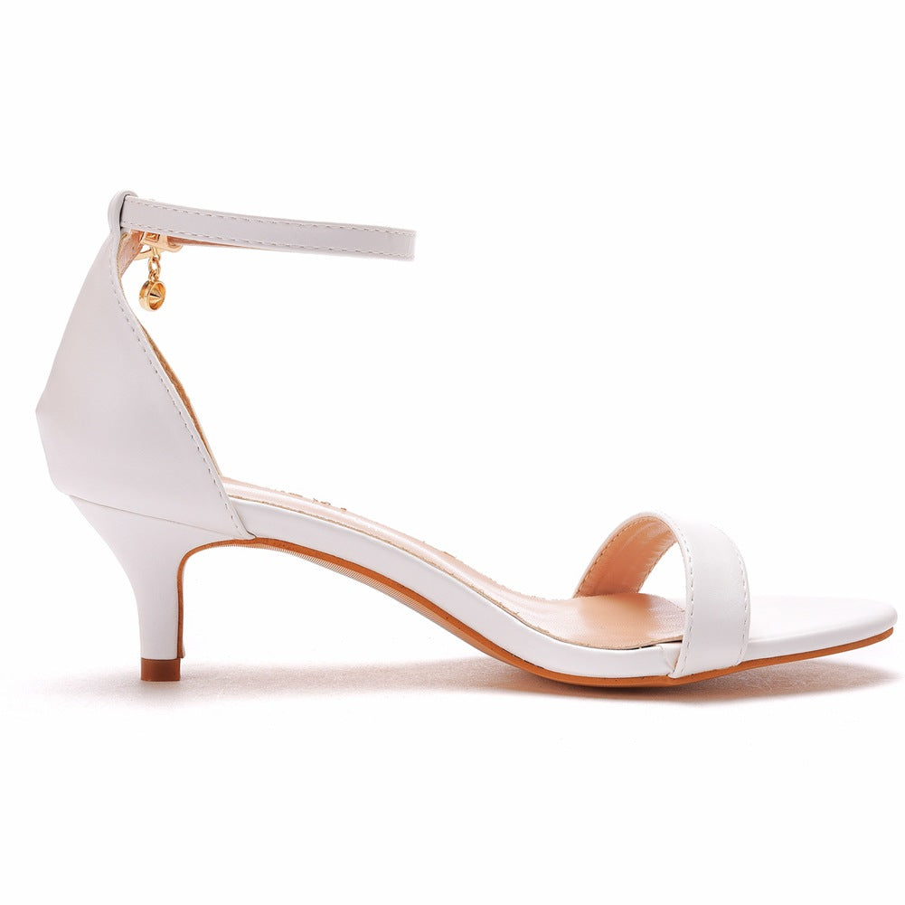 Open Toe Ankle Strap Wedding High Heel