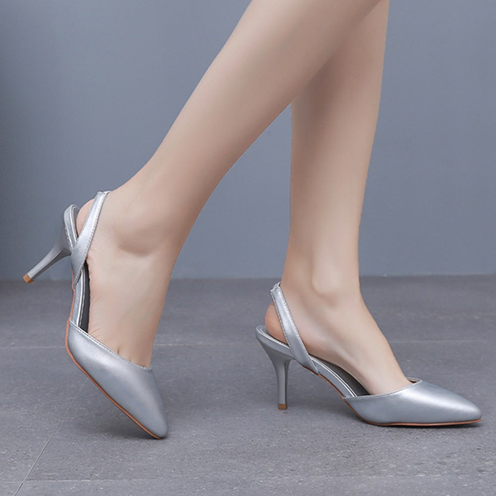 Pointed Toe Brief Elegant Slingback High Heels