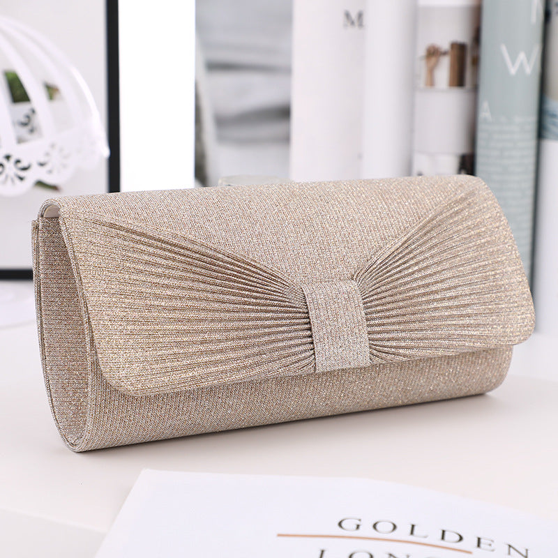 Sequin Bow Tie Clutch Bag