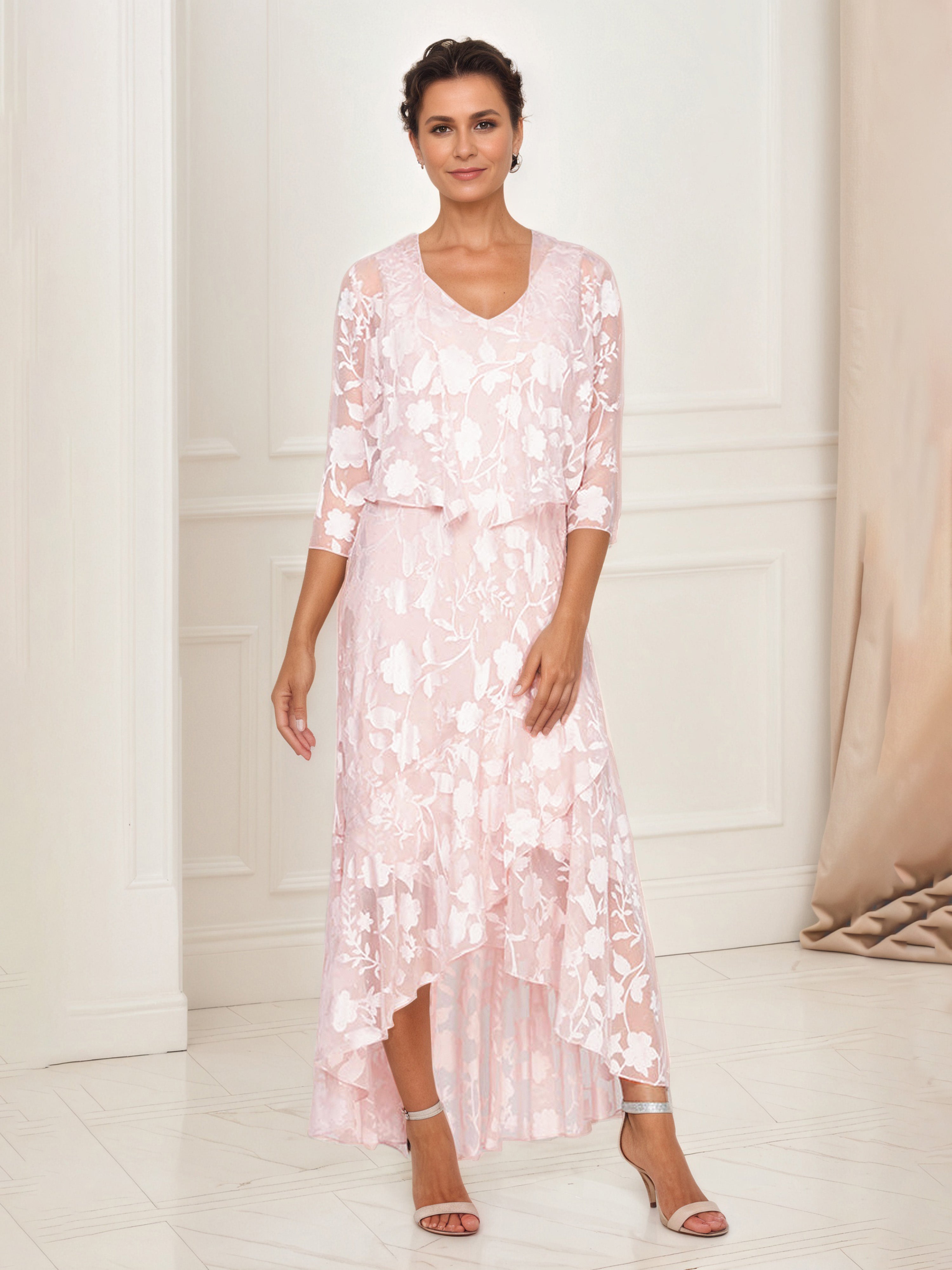 open lace back dress Theo Pink Roar Dress