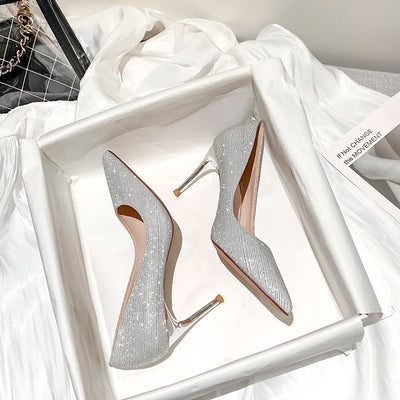 Elegant Point Toe High Heels Wedding Shoes