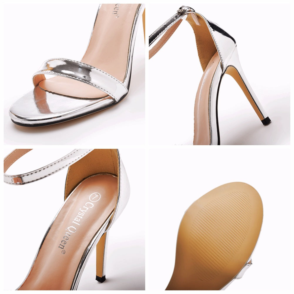 Open Toe Sexy Thin Strap Ankle-Strap Ultra High Heels