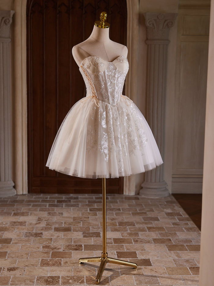 Ivory Short Party Dress Homecoming Dresses     fg2451 main image 0