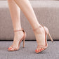 OpenToe Brief Ankle-Strap Casual High Heels