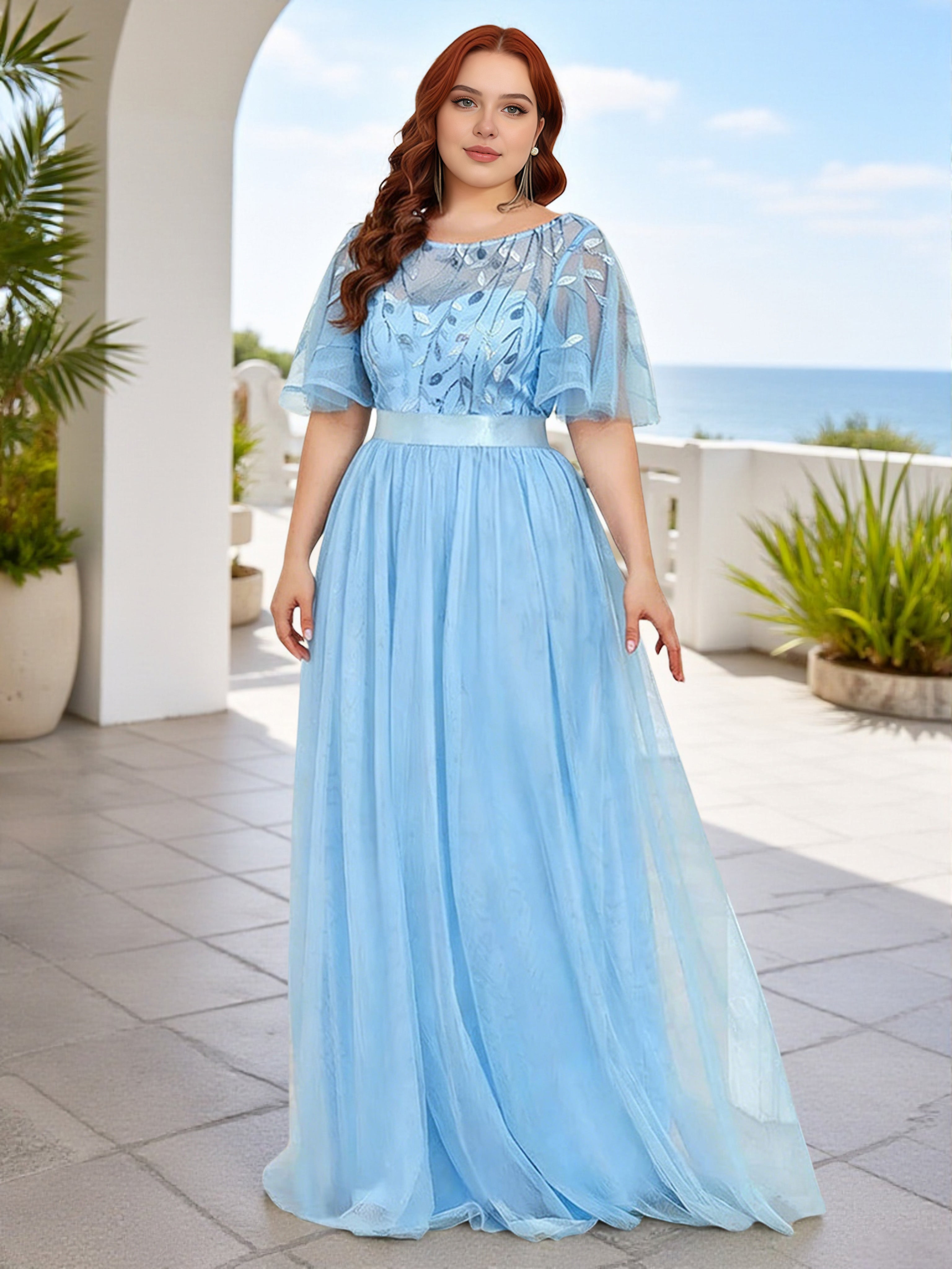 Tulle Light Blue Plus Size Bridesmaid Dresses Ever-Pretty Round Neck Tulle Midi Budget Bridesmaid Dress Tulle Light Blue Plus Size Bridesmaid Dresses Ever-Pretty Round Neck Tulle Midi Budget Bridesmaid Dress