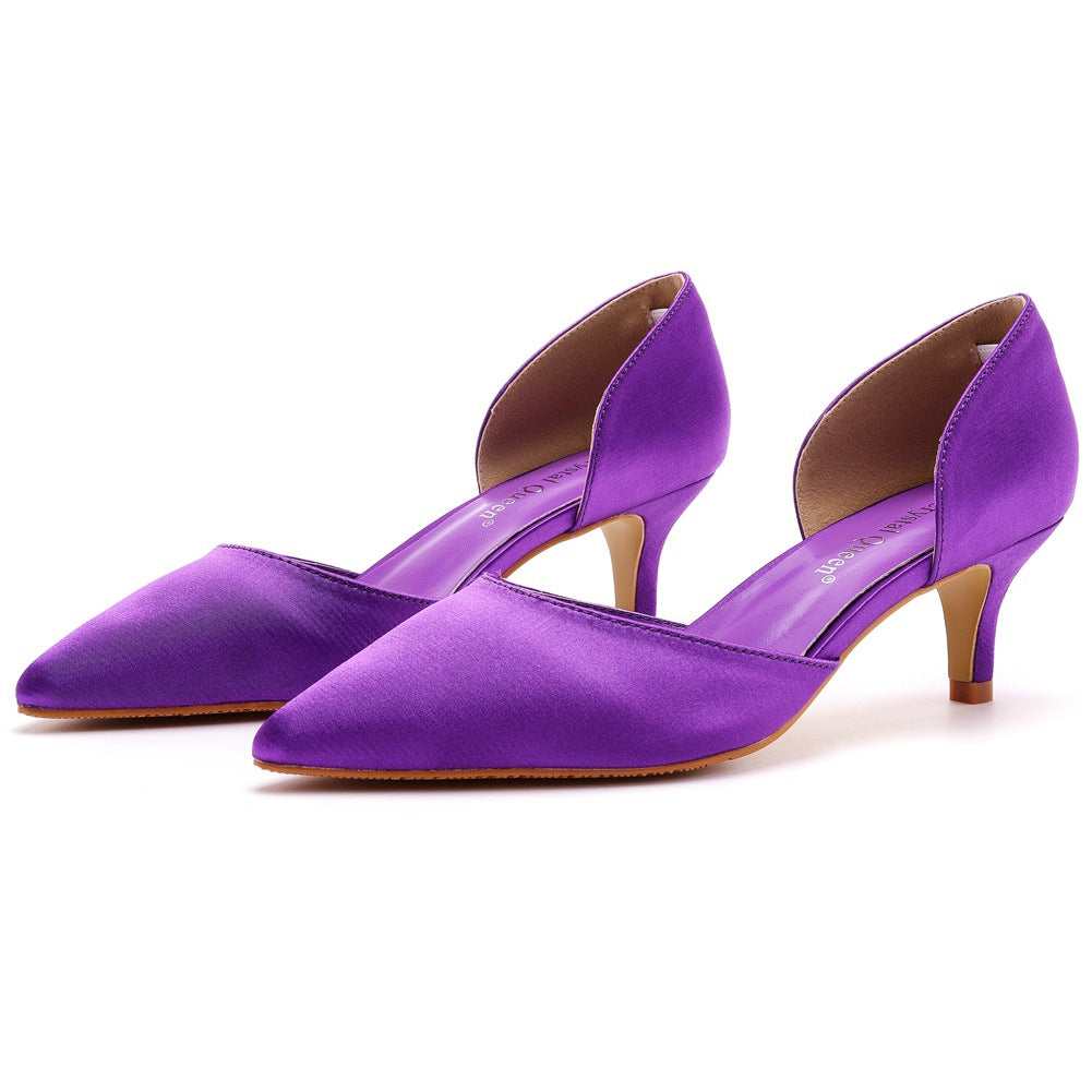 Mauve kitten heels best sale