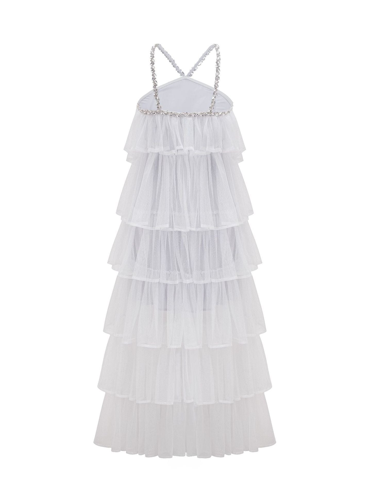 Elegant Halter Sleeveless Diamonds Grey A Line Simple Prom Dress