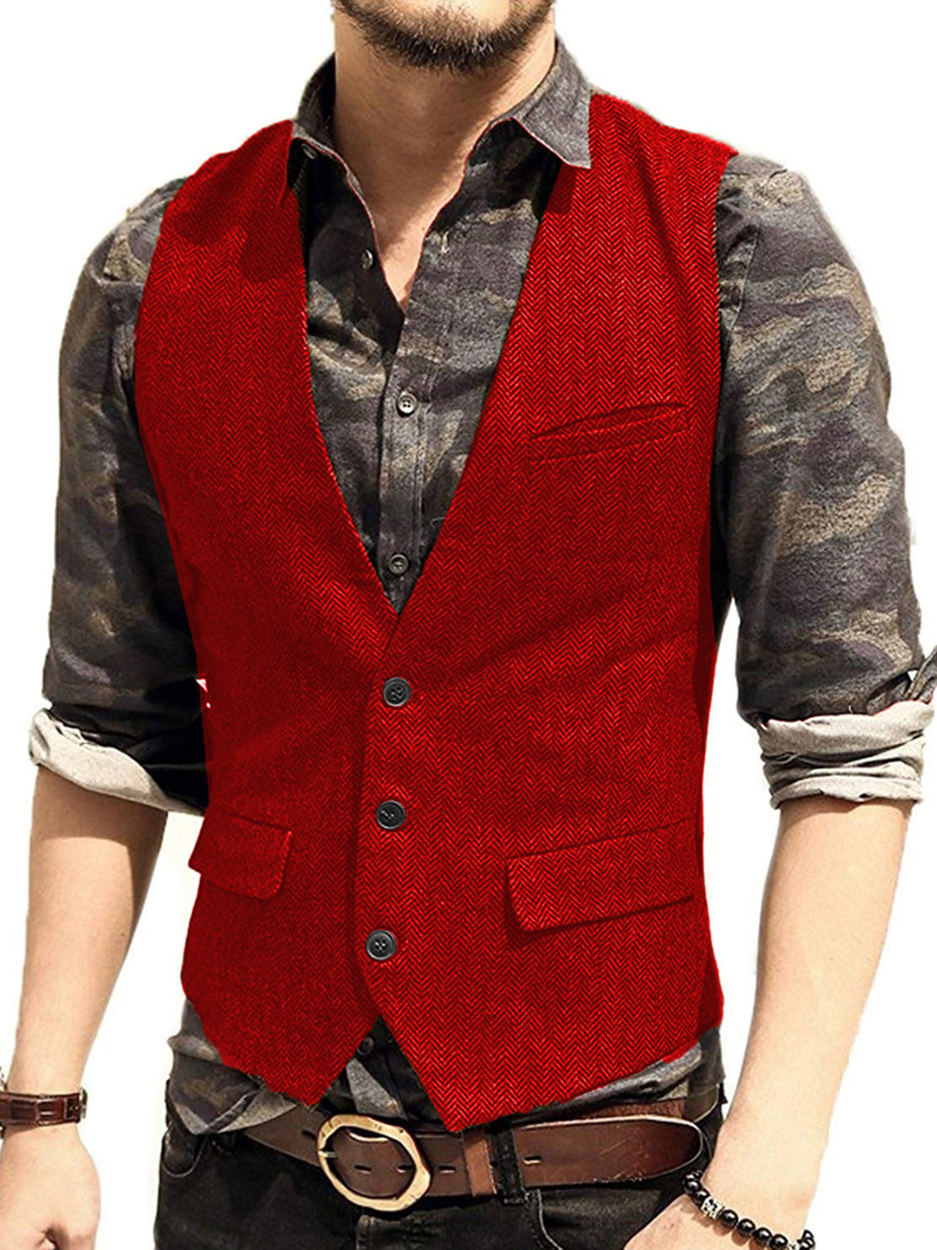 Casual Vest Groom Best Man Wedding Vest