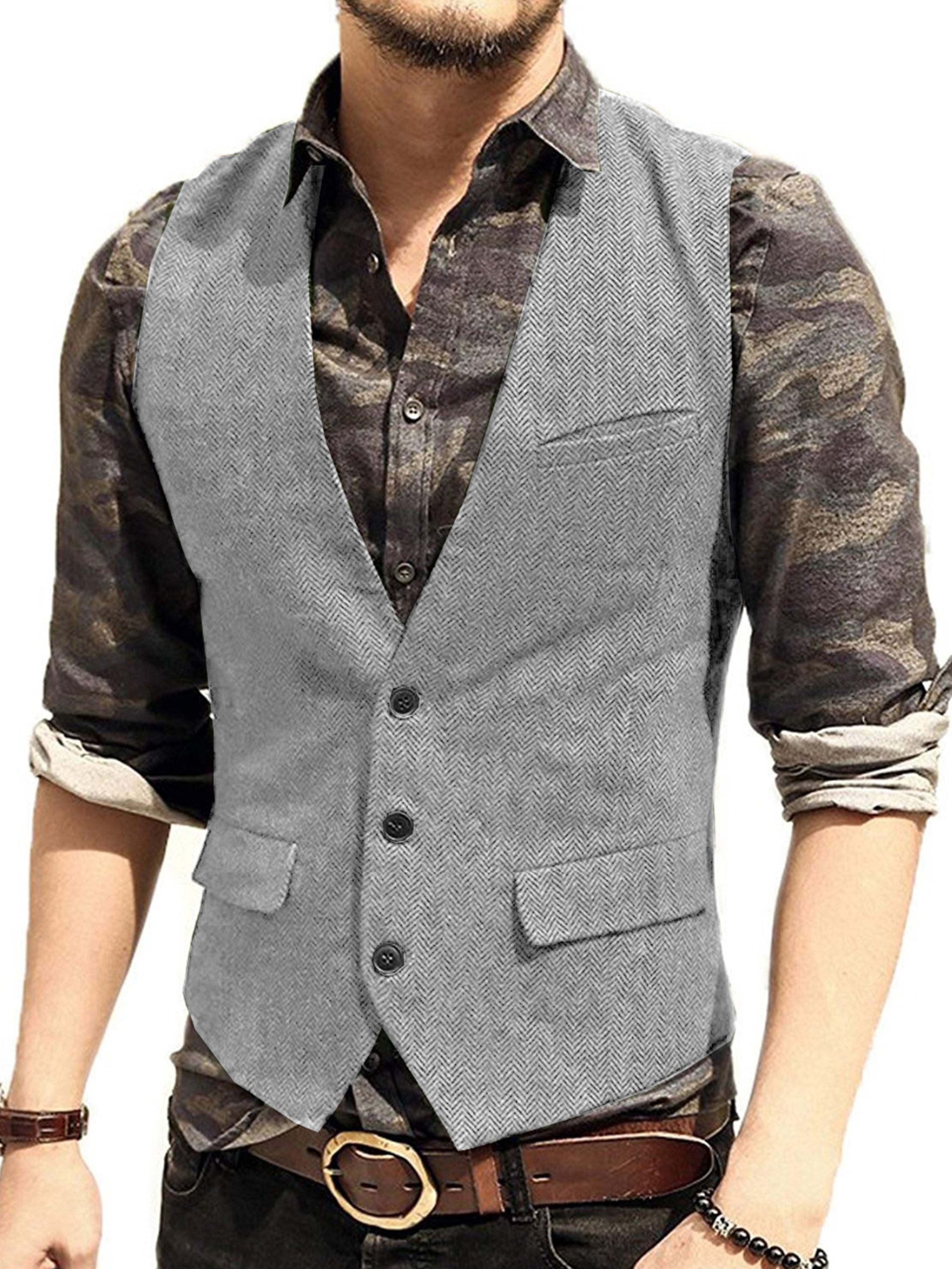 Casual Vest Groom Best Man Wedding Vest