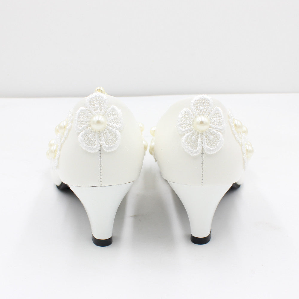Women's Applique High Heels Wedding Shoes