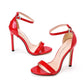 OpenToe Brief Ankle-Strap Casual High Heels
