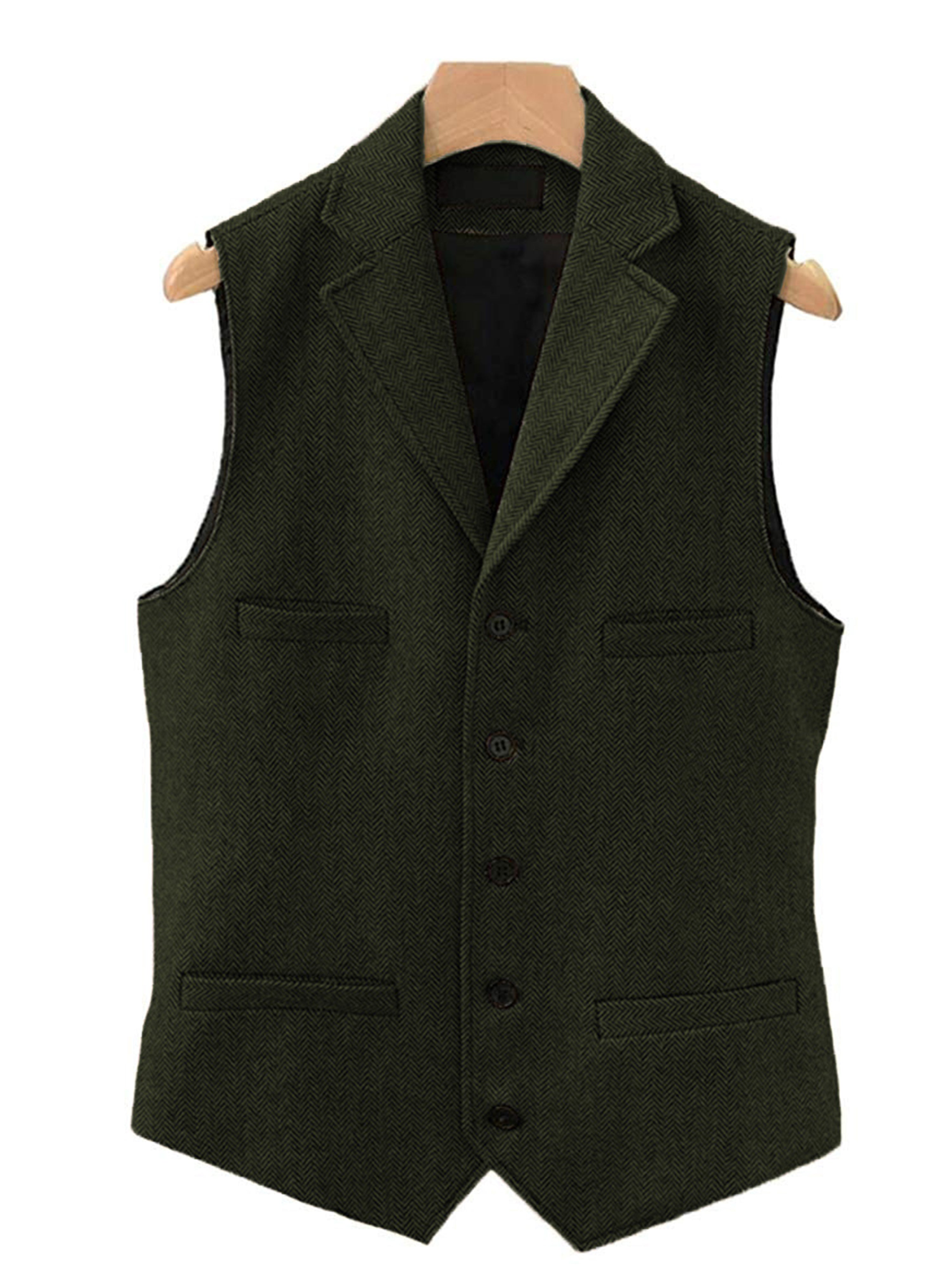 Herringbone Groom Best Man Wedding Dress Vest