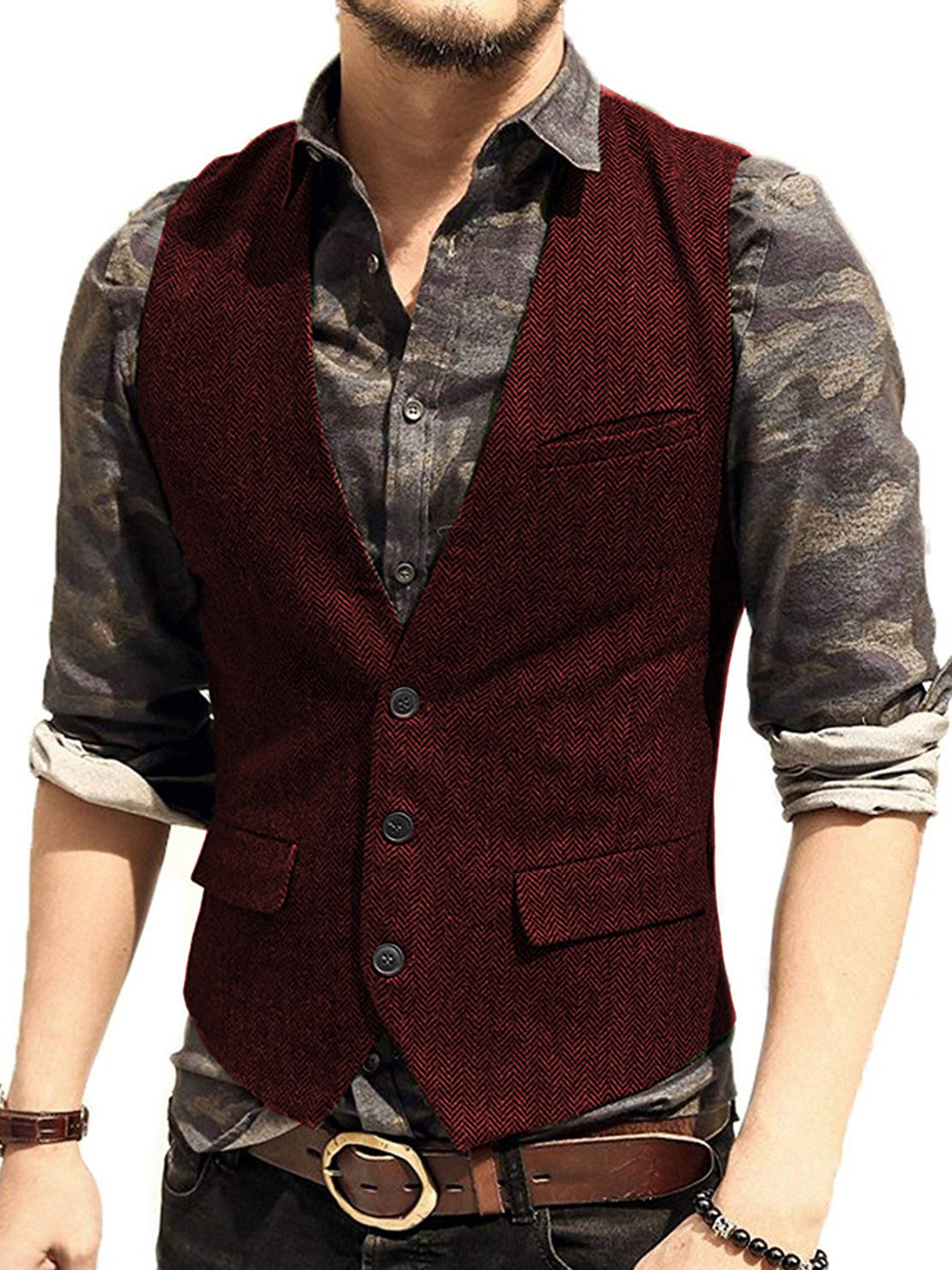 Casual Vest Groom Best Man Wedding Vest