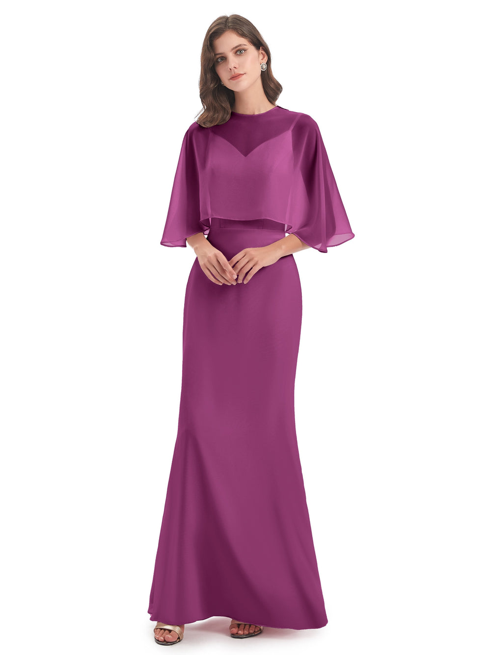 Purple Orchid Bridesmaid Dresses Tara Vintage Trumpet-Hourglass Long C