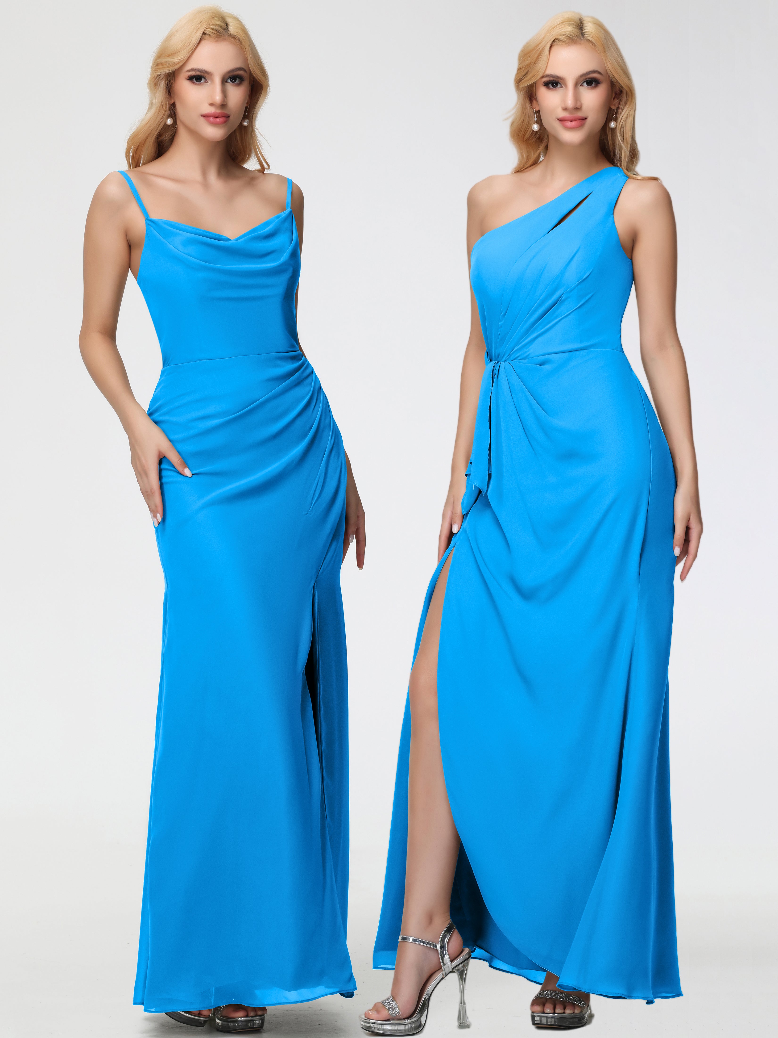 Cowl Sheath/Column Spaghetti Straps Chiffon Bridesmaid Dresses (Copy)